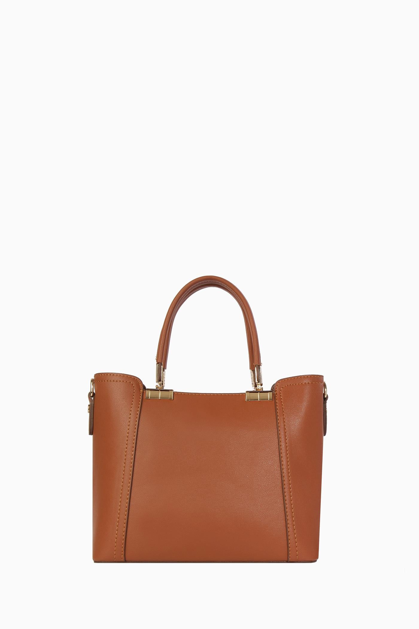 Gold Detaylı Çanta - Taba TUGBA