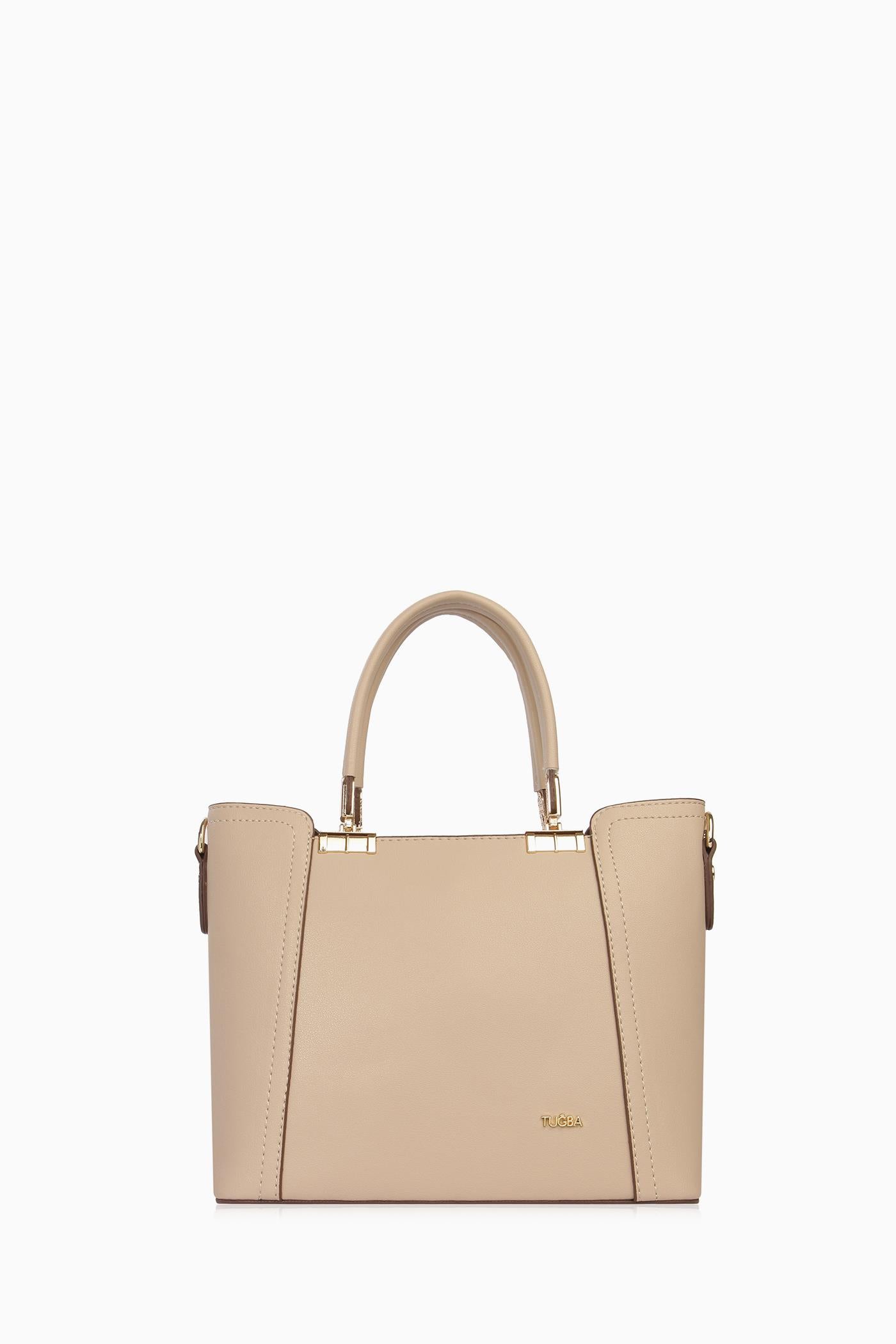 Gold Detaylı Çanta - Taş TUGBA