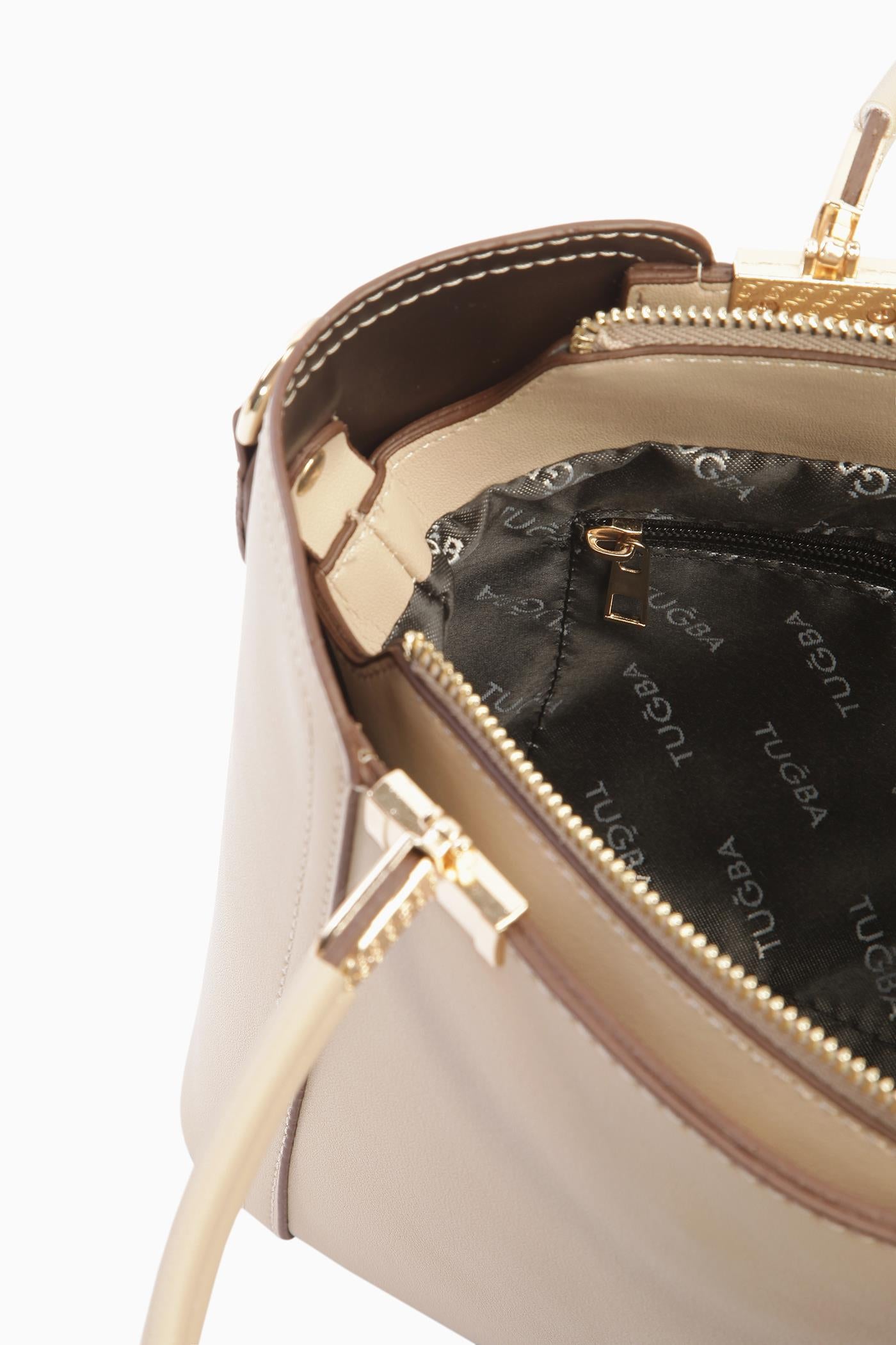 Gold Detaylı Çanta - Taş TUGBA