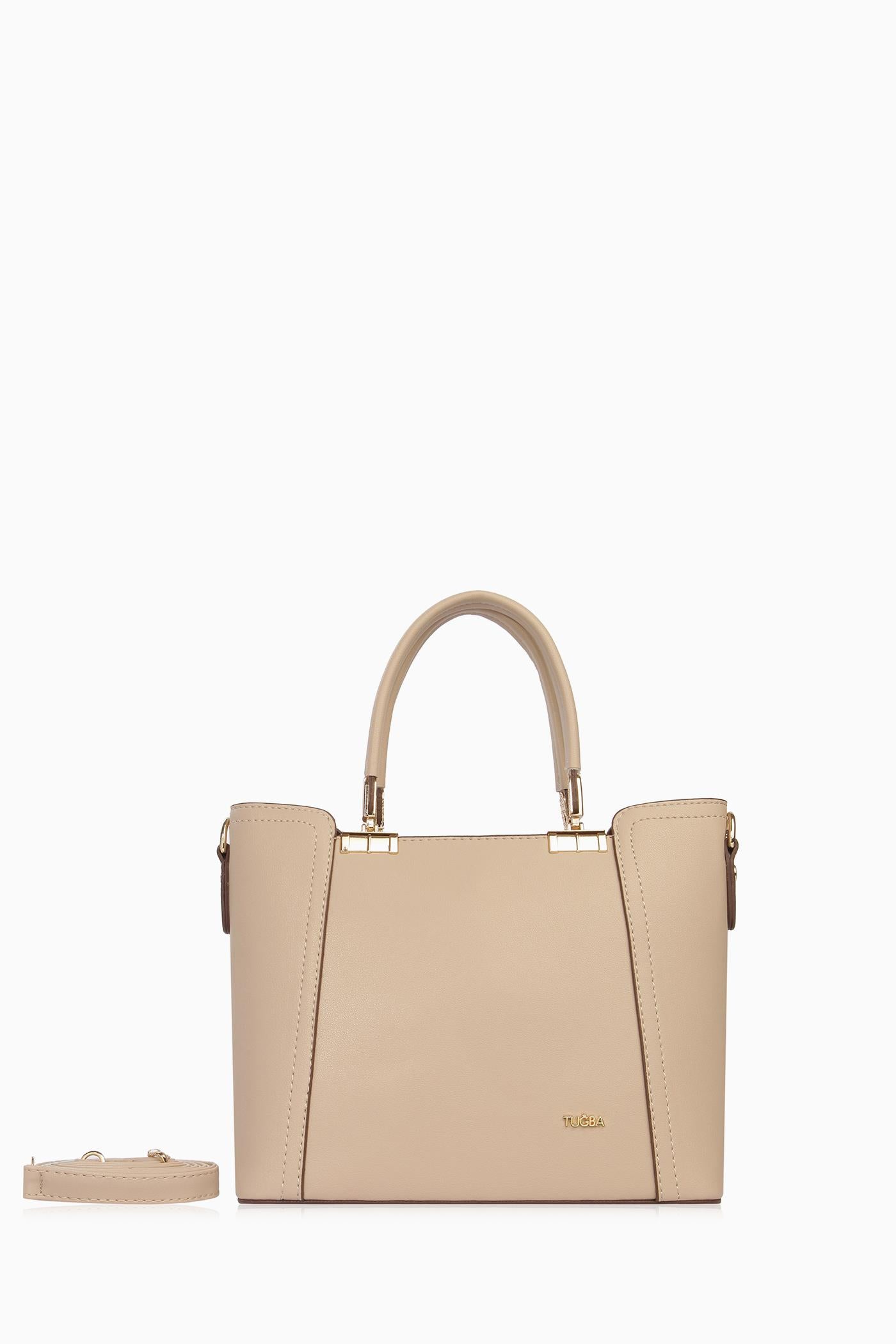 Gold Detaylı Çanta - Taş TUGBA