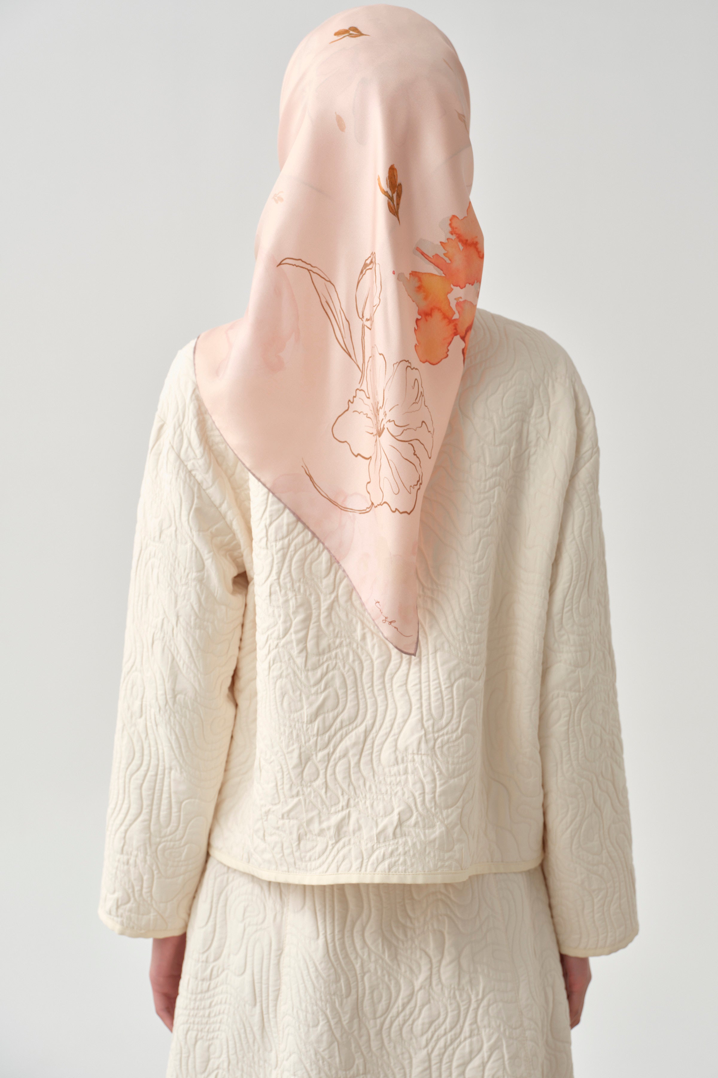 Grogren Biyeli Kapitone Crop Ceket - Ekru TUGBA