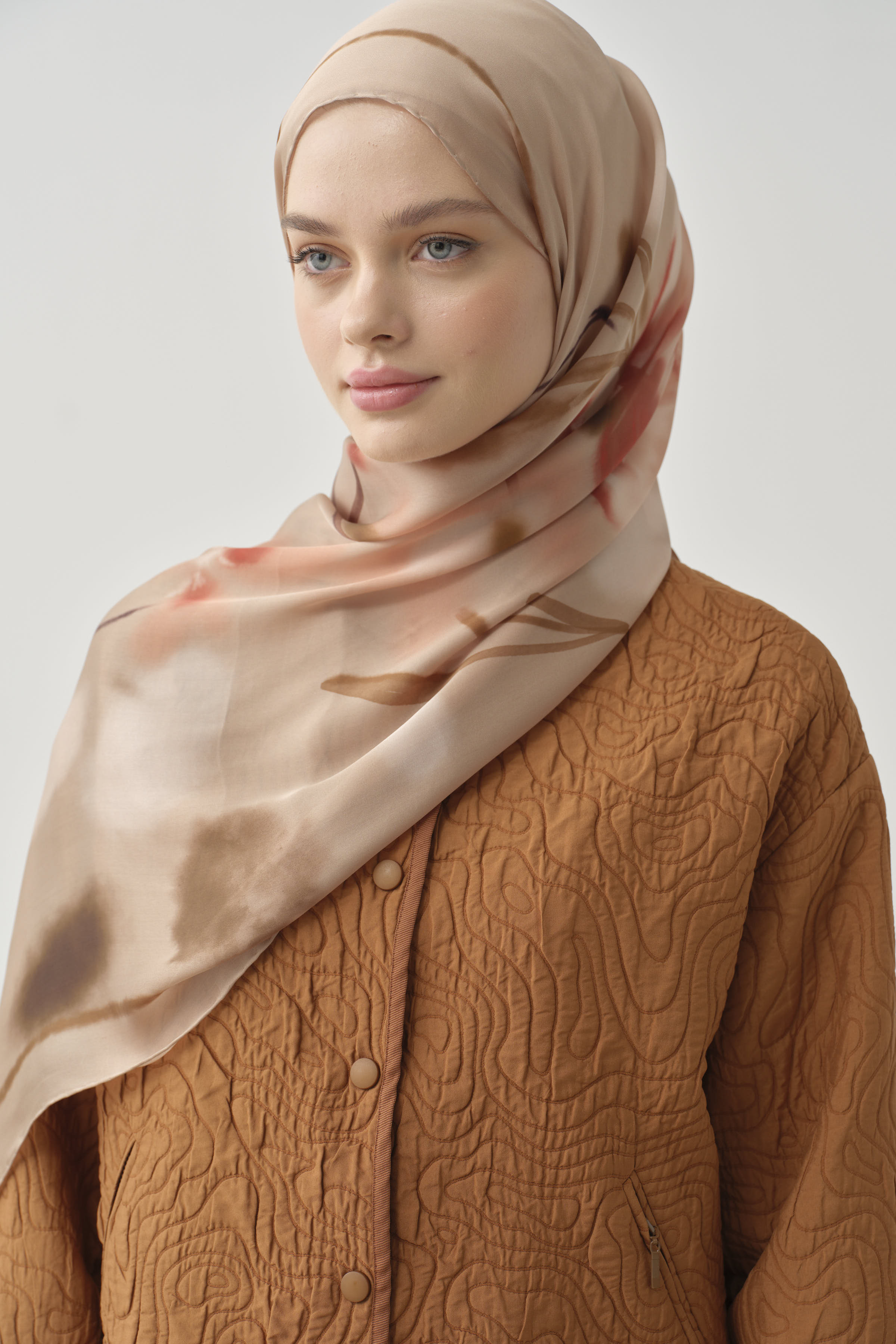 Grogren Biyeli Kapitone Crop Ceket - Tarçın TUGBA