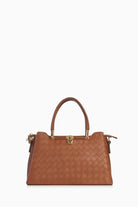 Hasır Desen Çanta - Taba TUĞBA