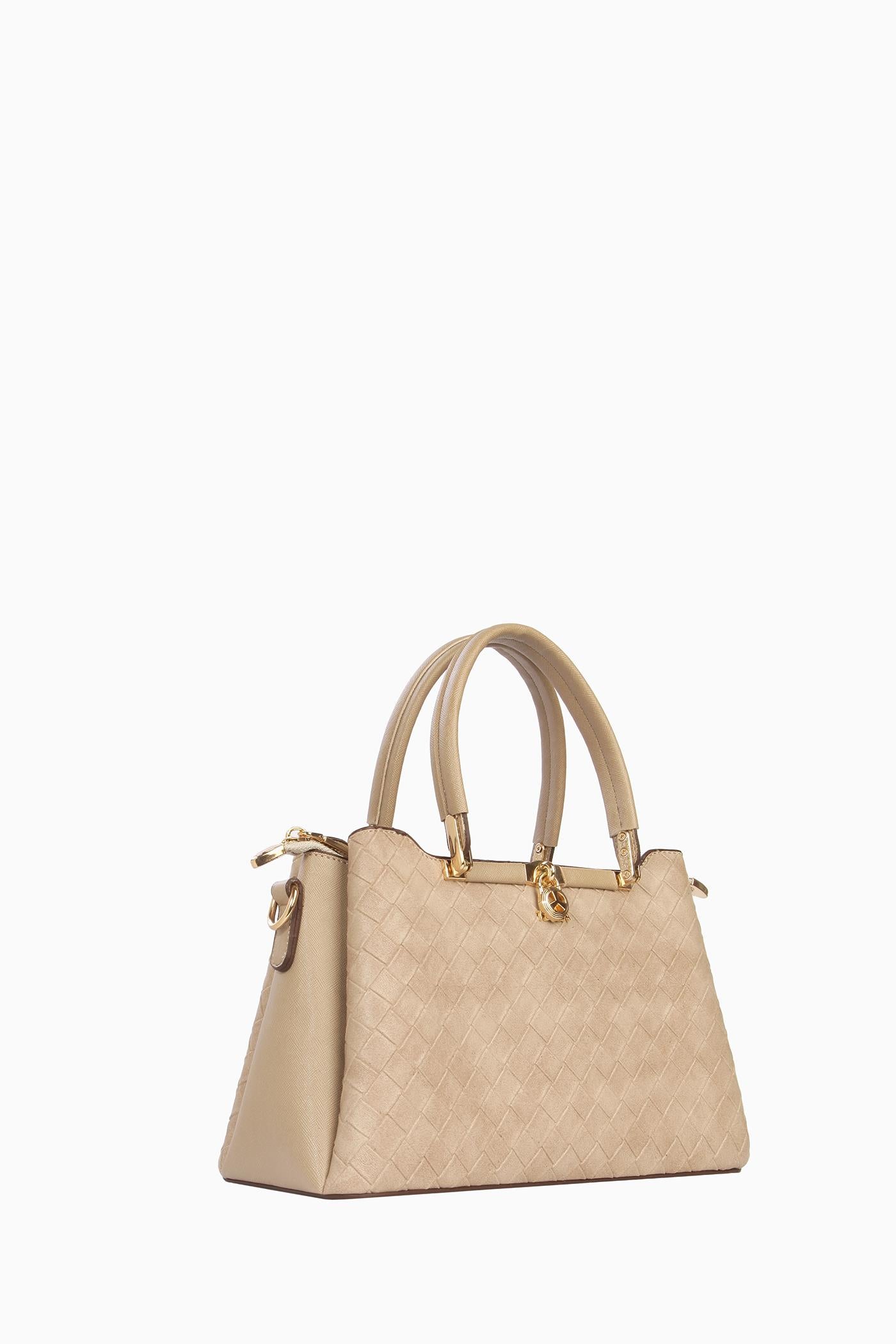 Hasır Desen Çanta - Taş TUGBA