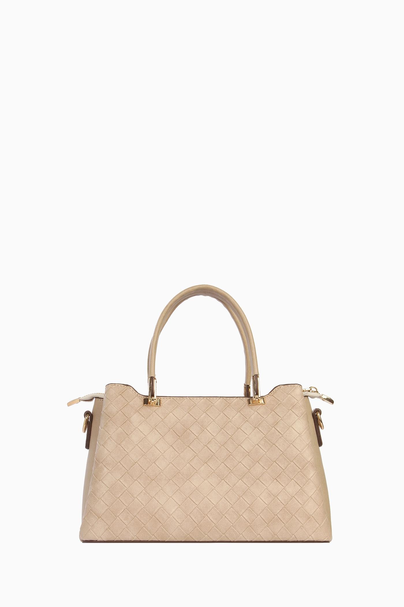 Hasır Desen Çanta - Taş TUGBA