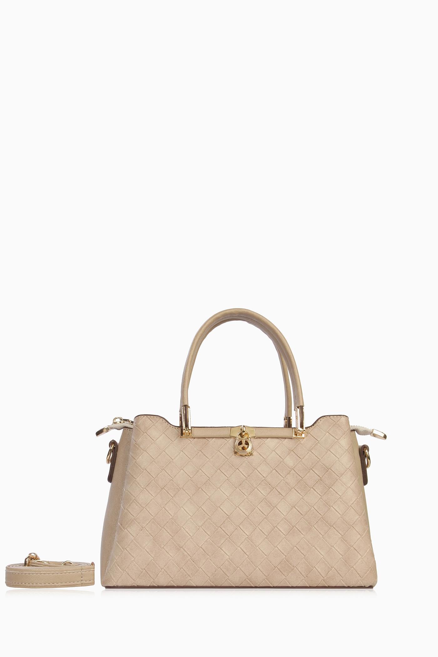 Hasır Desen Çanta - Taş TUGBA