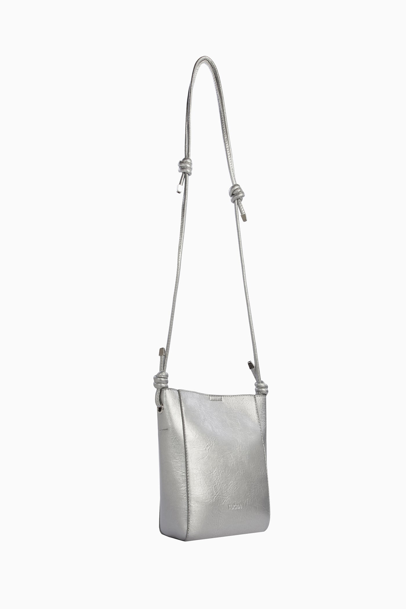 İnce Askılı Ortası Dikişli Çanta - Gri TUGBA