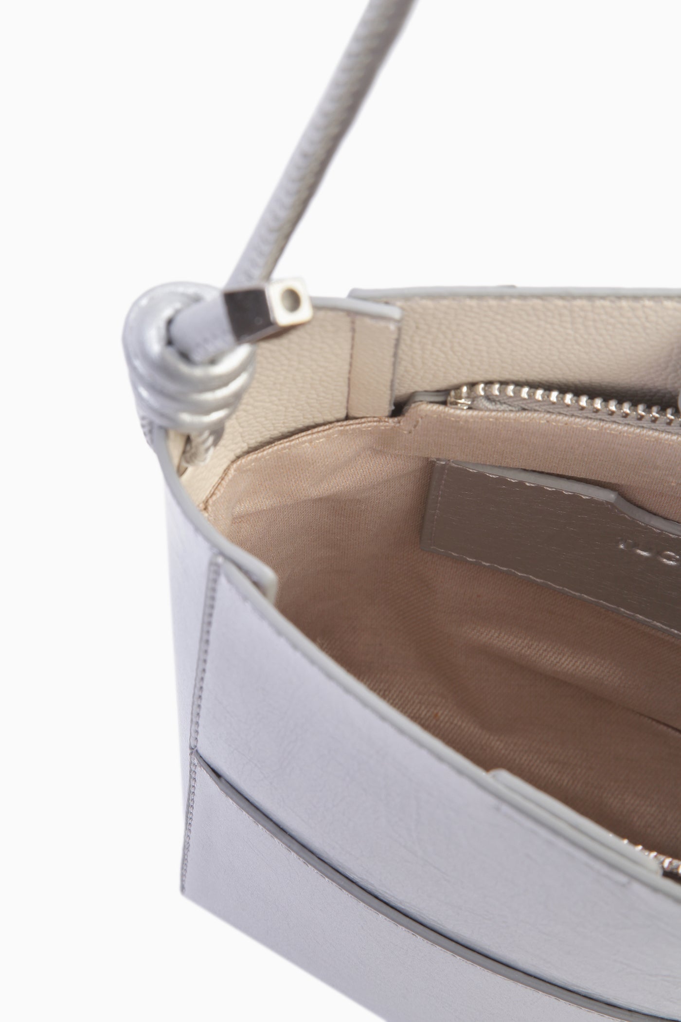 İnce Askılı Ortası Dikişli Çanta - Gri TUGBA