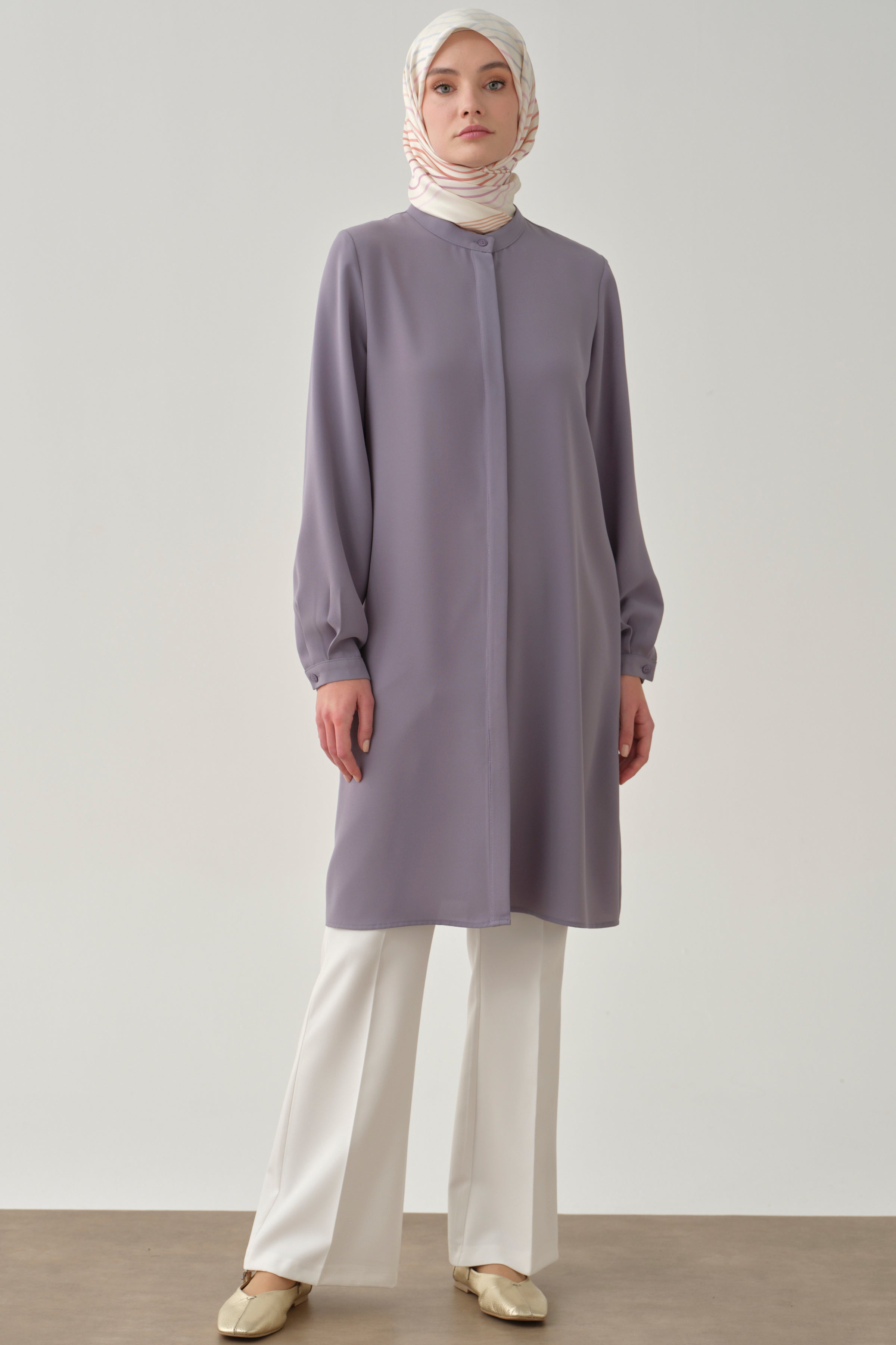 İspanyol Paça Basic Pantolon - Ekru TUGBA