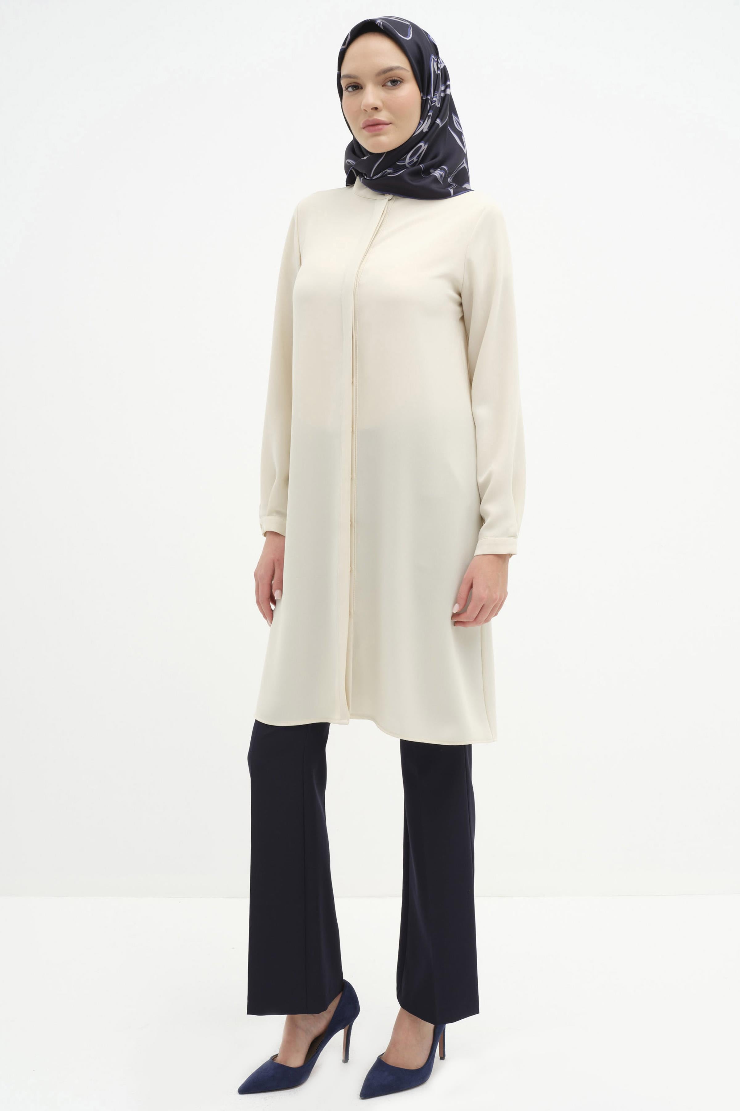 İspanyol Paça Basic Pantolon - Lacivert TUGBA