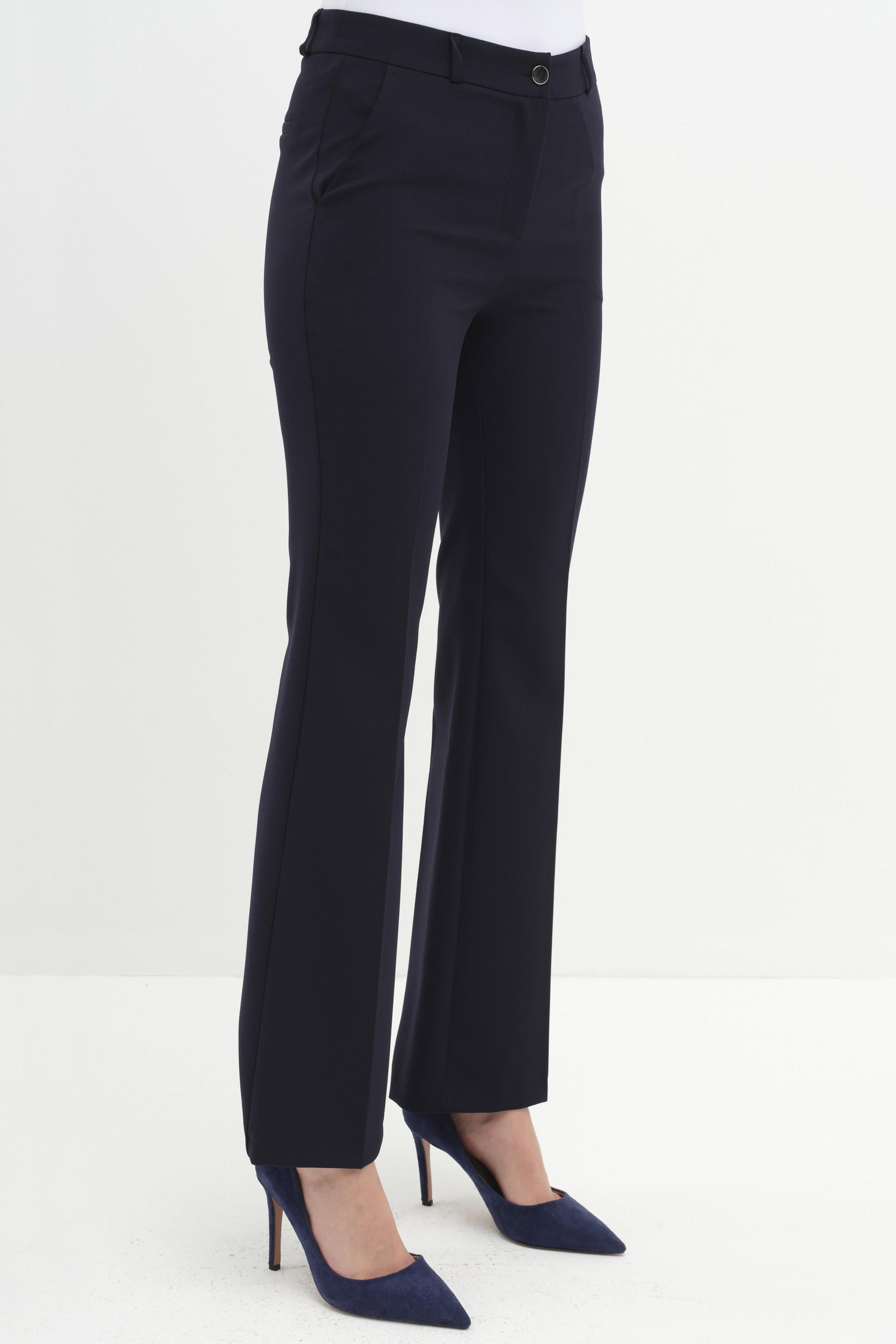 İspanyol Paça Basic Pantolon - Lacivert TUGBA