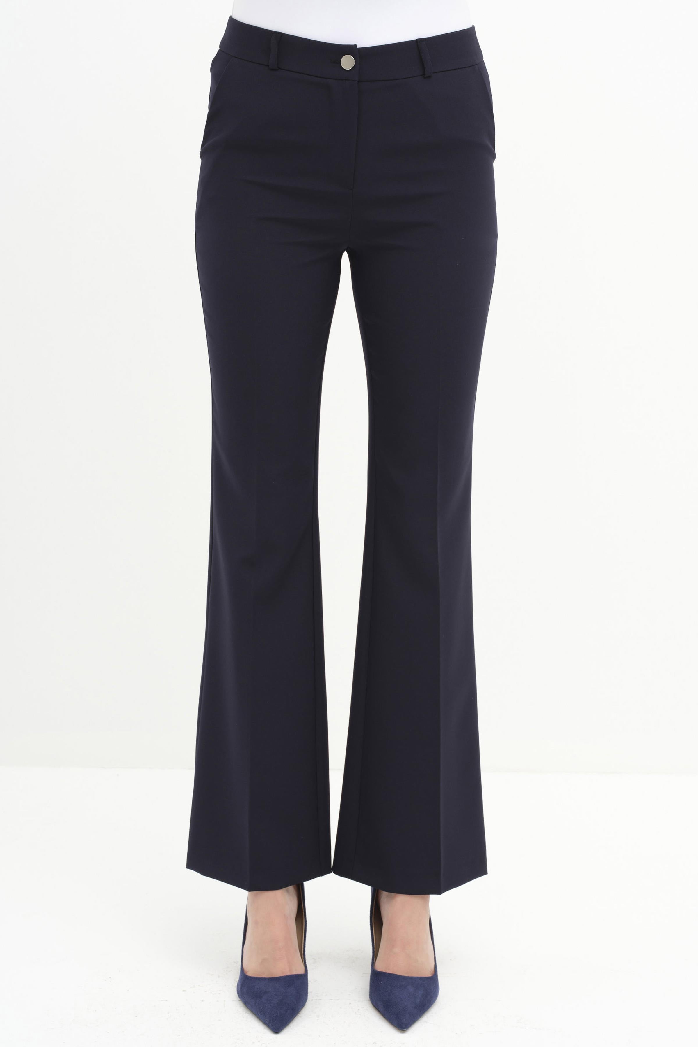İspanyol Paça Basic Pantolon - Lacivert TUGBA