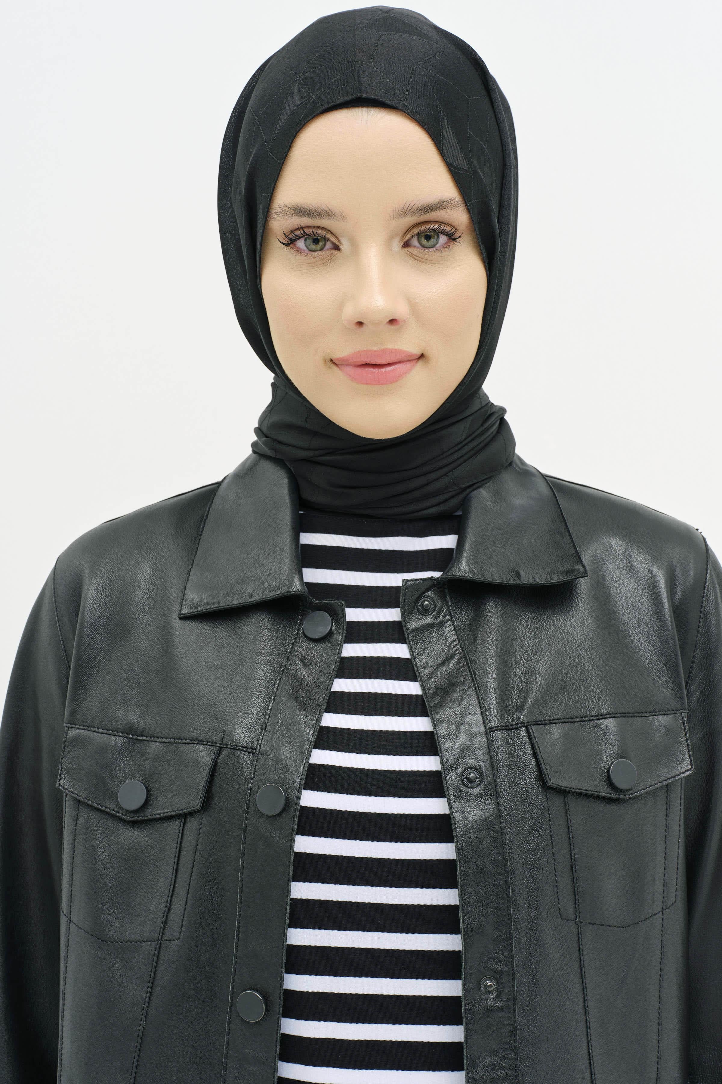 Janjan Jakar Şal - Siyah TUGBA