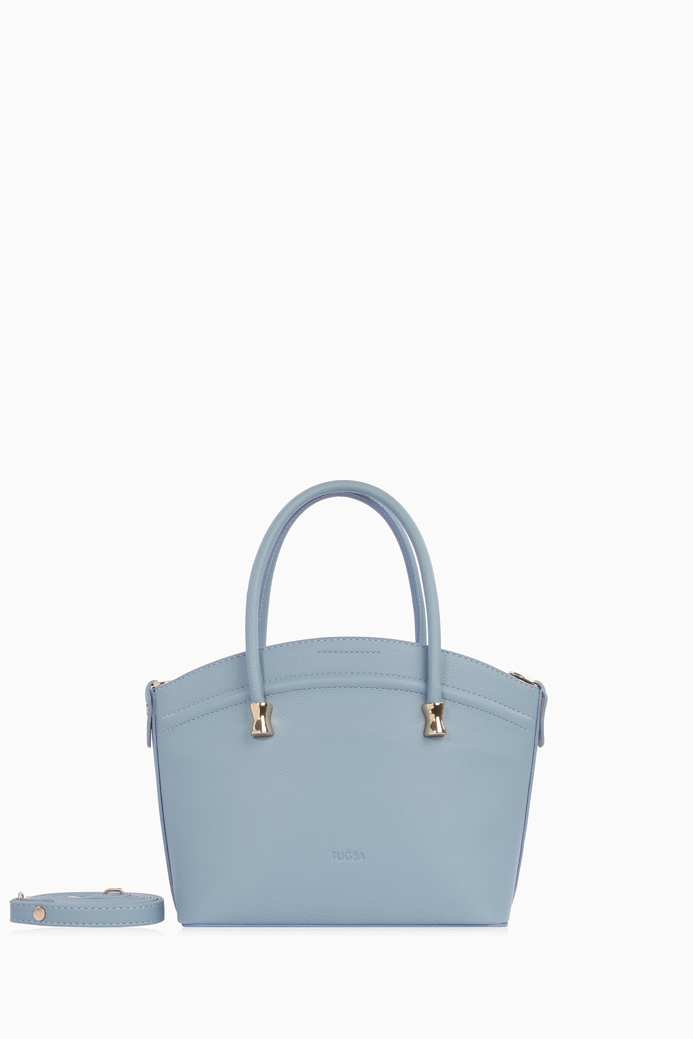 Kabartma Desenli Kova Çanta - Mavi TUGBA