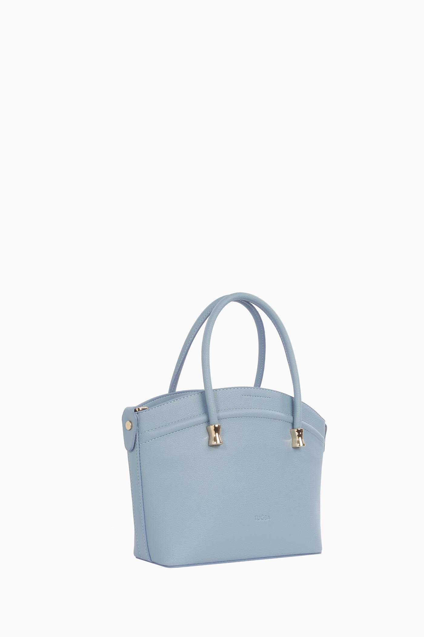 Kabartma Desenli Kova Çanta - Mavi TUGBA