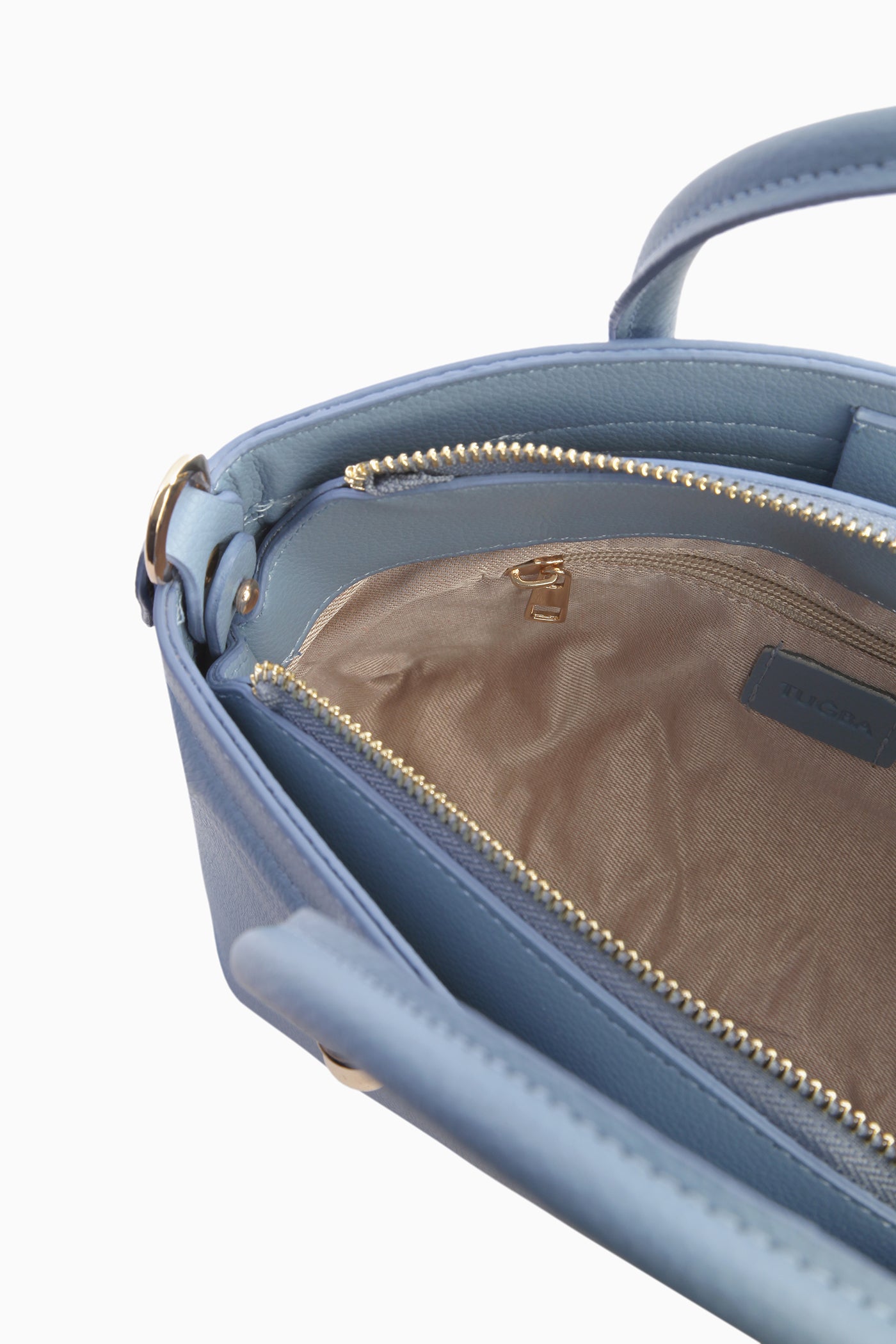 Kabartma Desenli Kova Çanta - Mavi TUGBA