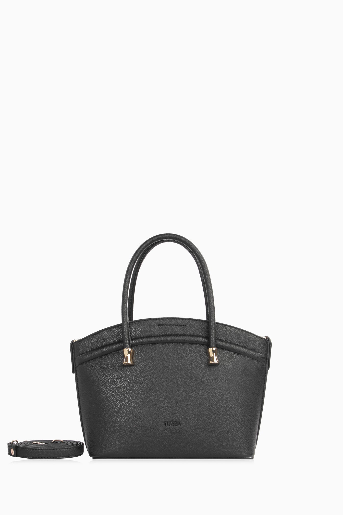 Kabartma Desenli Kova Çanta - Siyah TUGBA