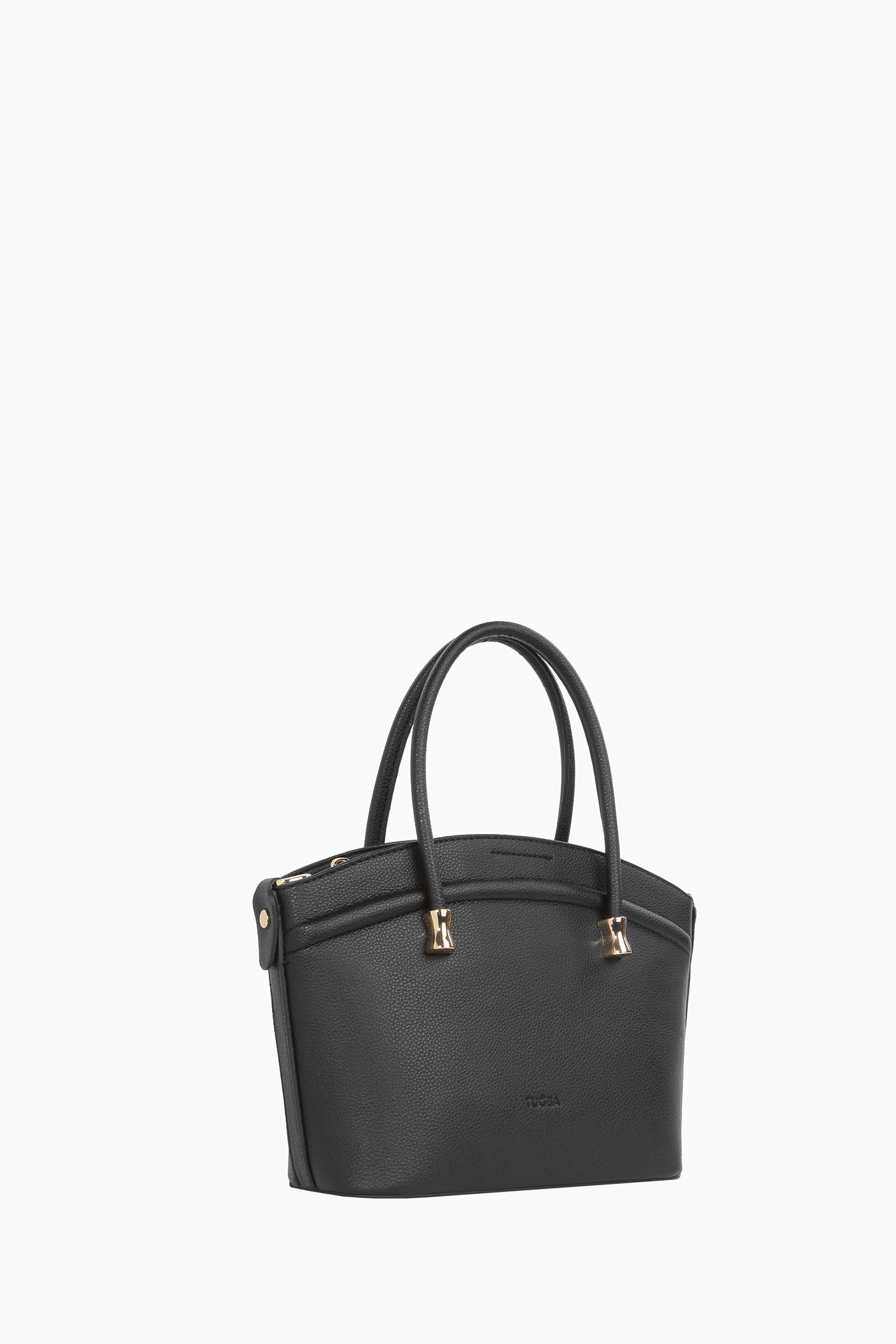 Kabartma Desenli Kova Çanta - Siyah TUGBA