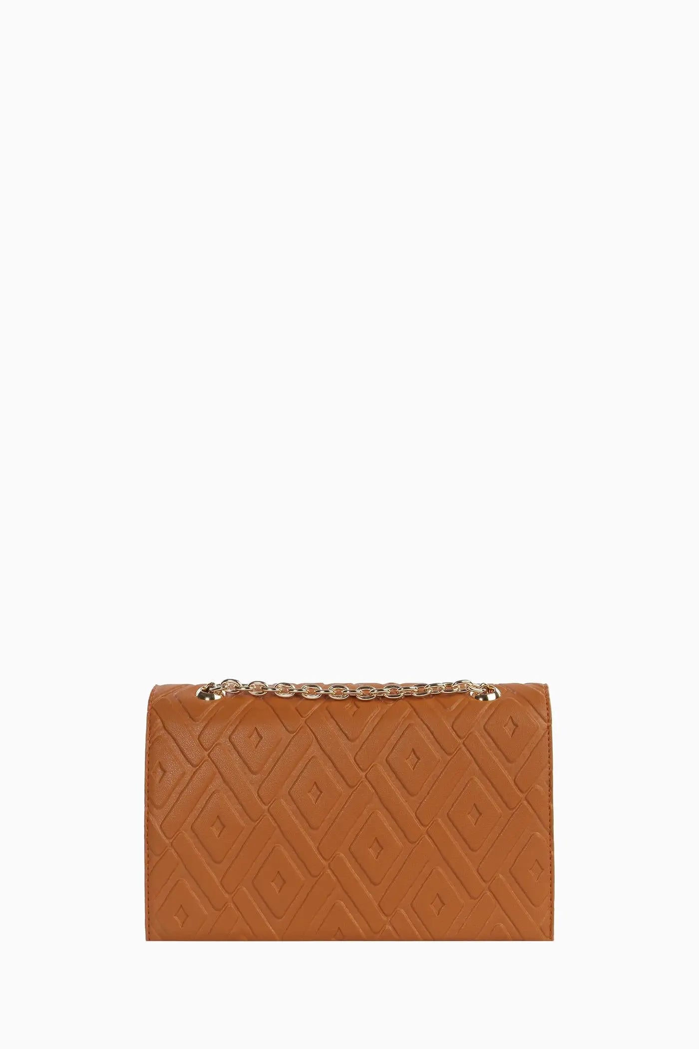 Kabartma Detaylı Flap Çanta - Camel TUGBA