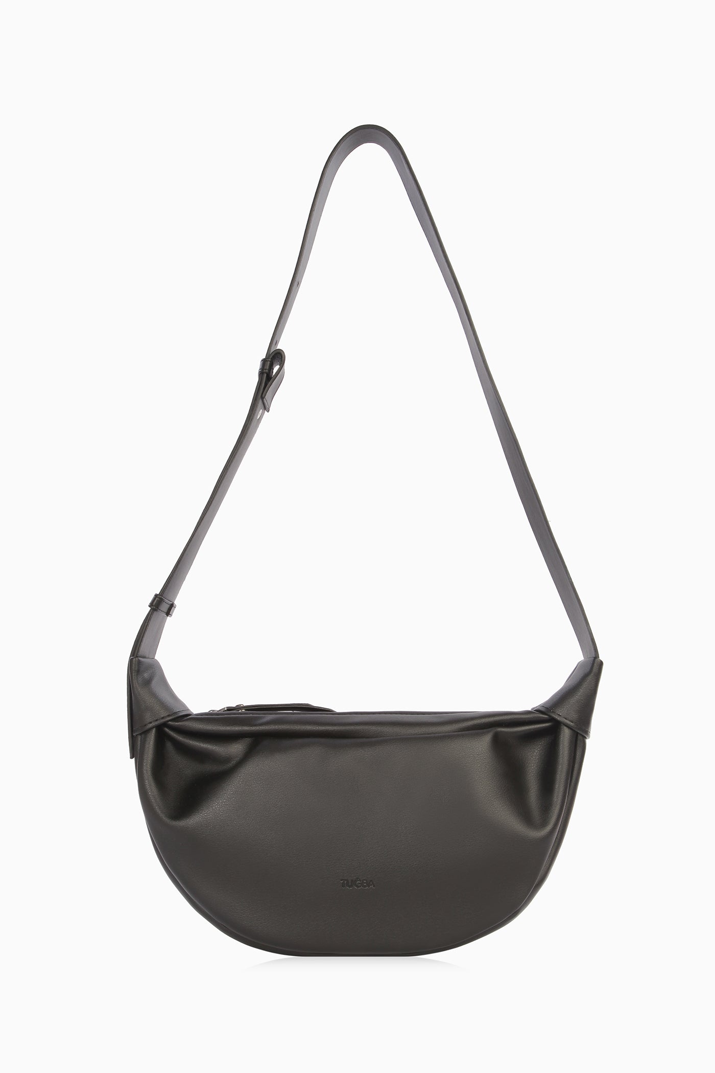 Kalın Kemer Askılı Çanta - Siyah TUGBA