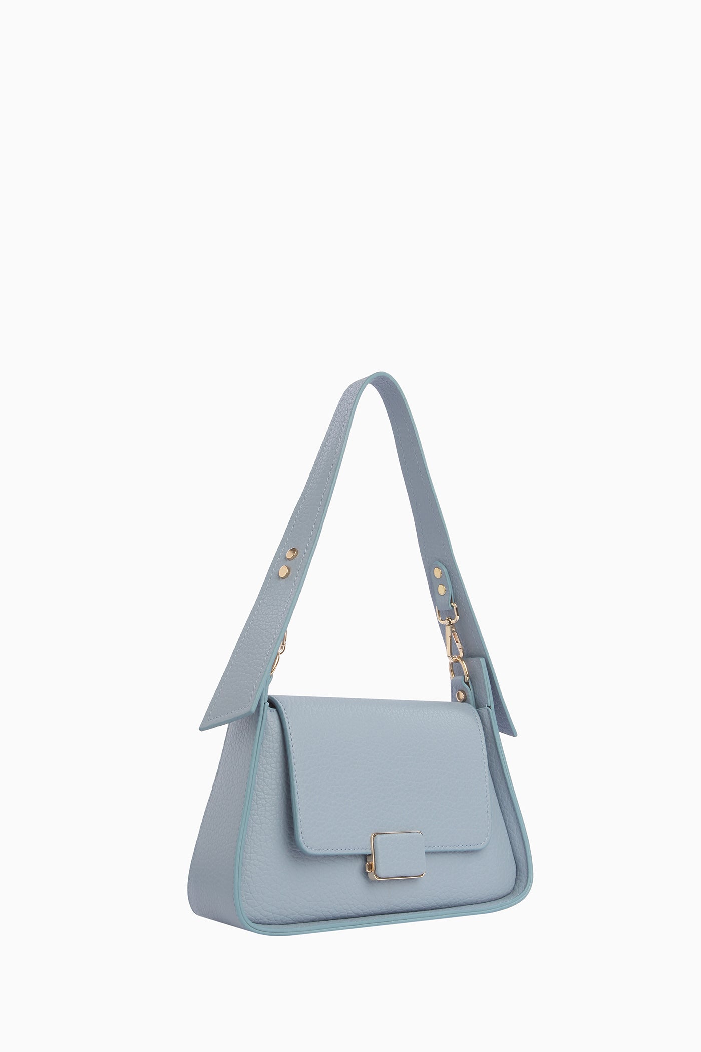 Kapağı Desenli Çanta - Açık Mavi TUGBA