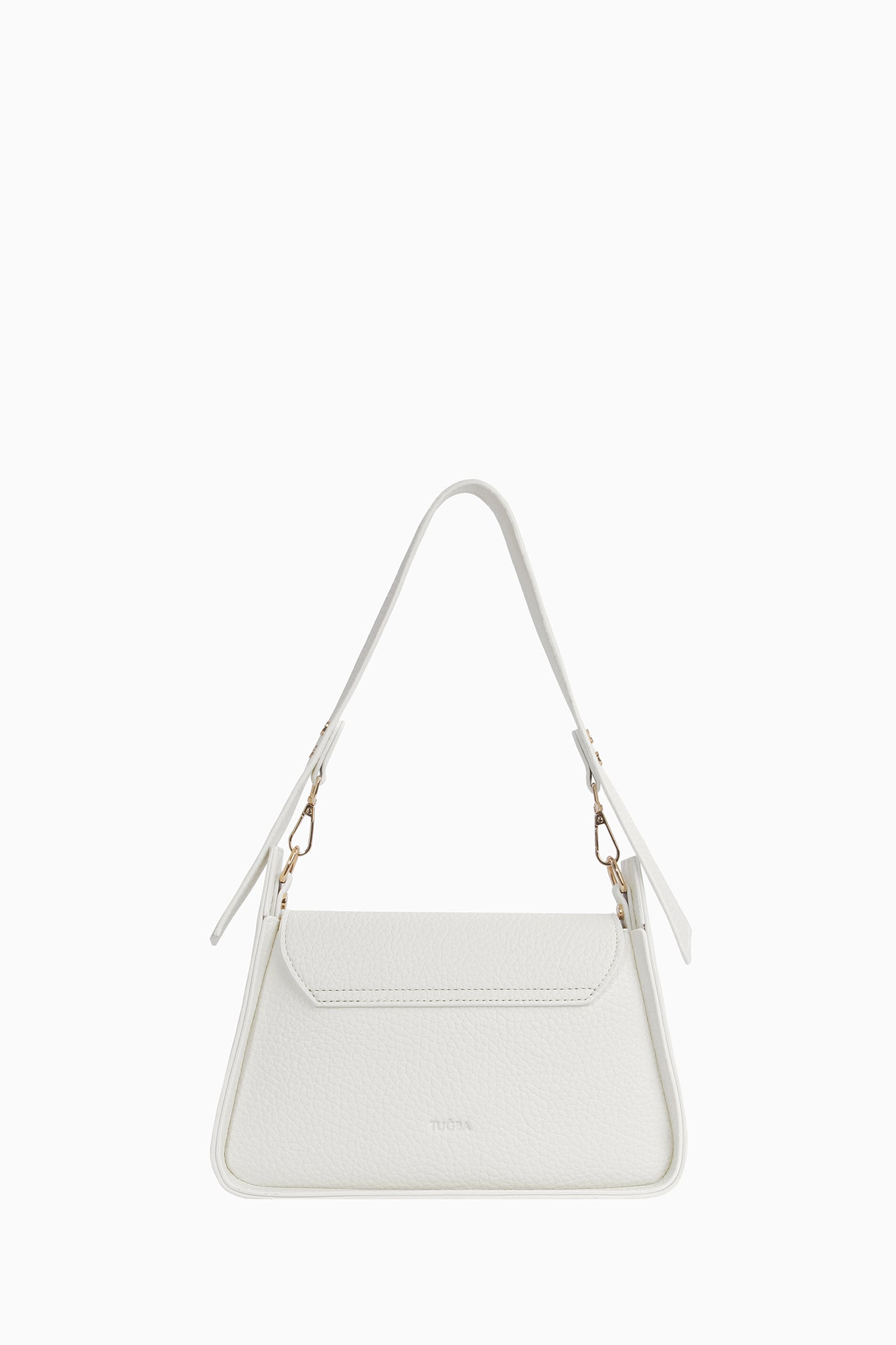 Kapağı Desenli Çanta - Beyaz TUGBA