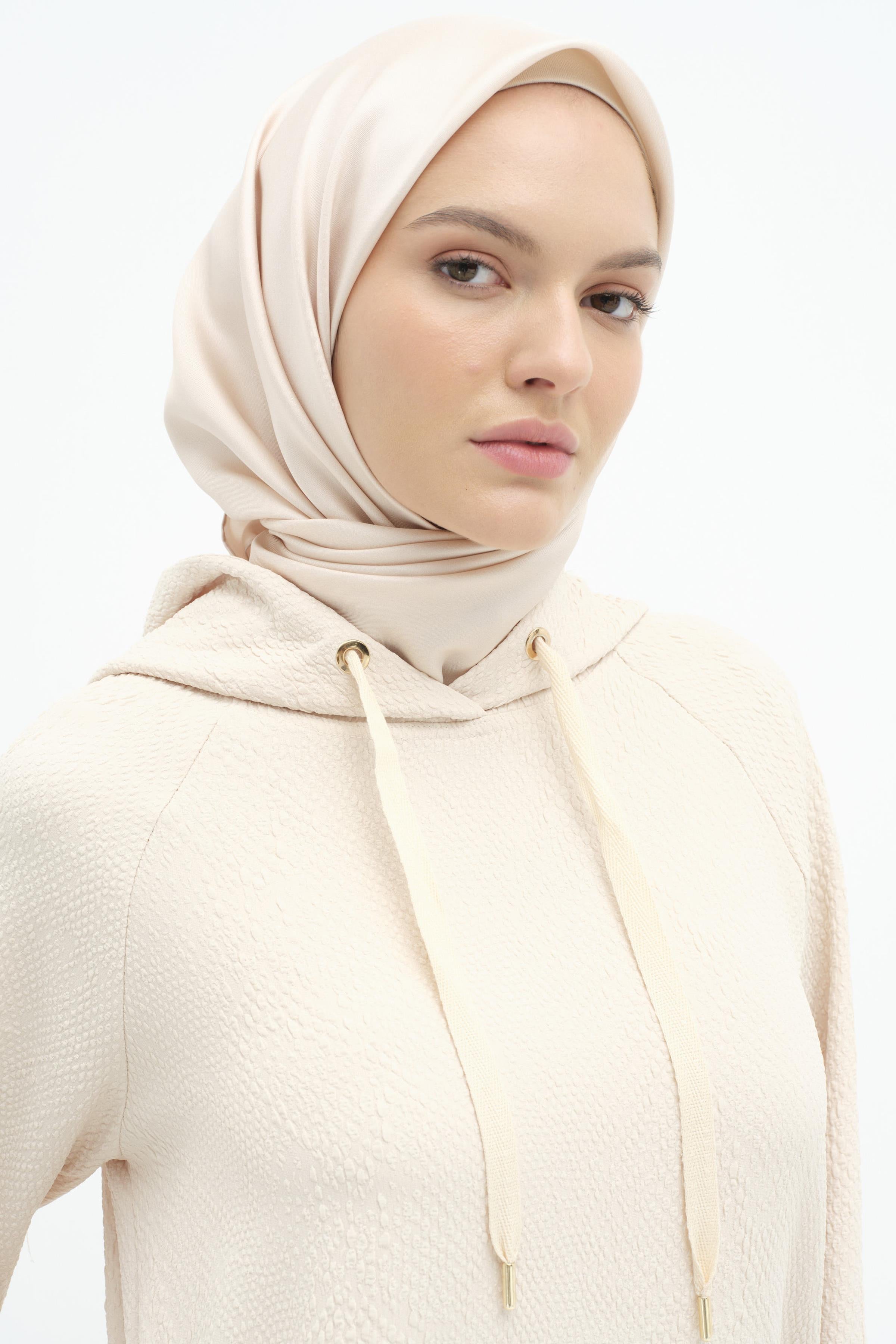 Kapüşonlu Sweat - Krem TUGBA
