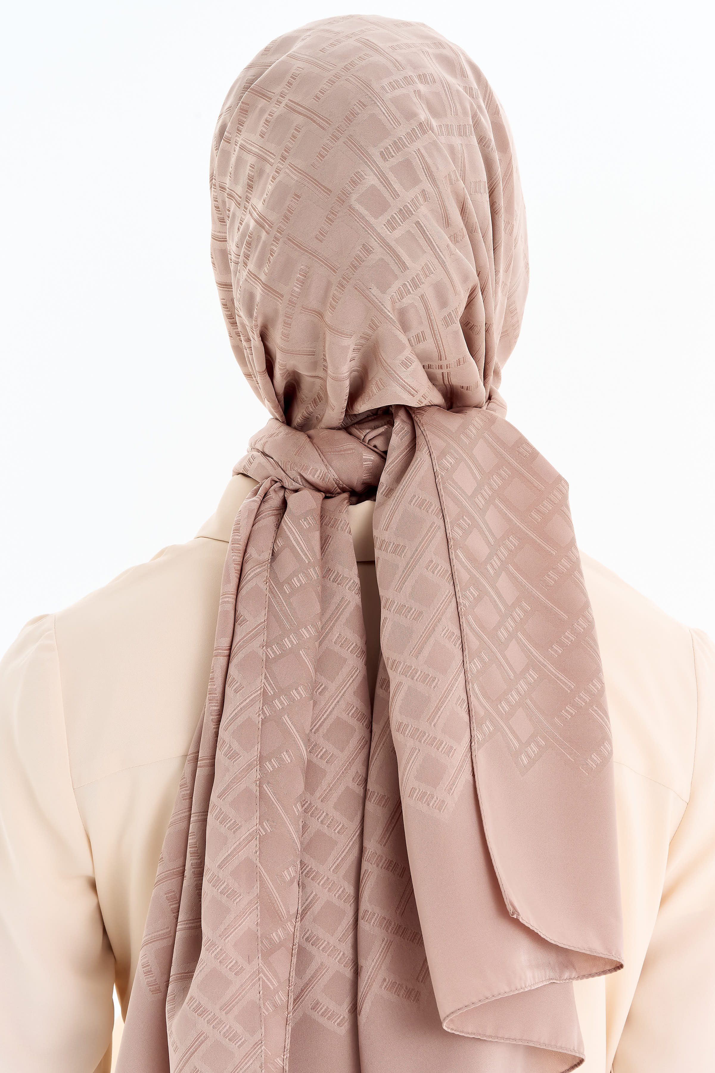 Kare Desen Capri Şal - Fındık TUGBA