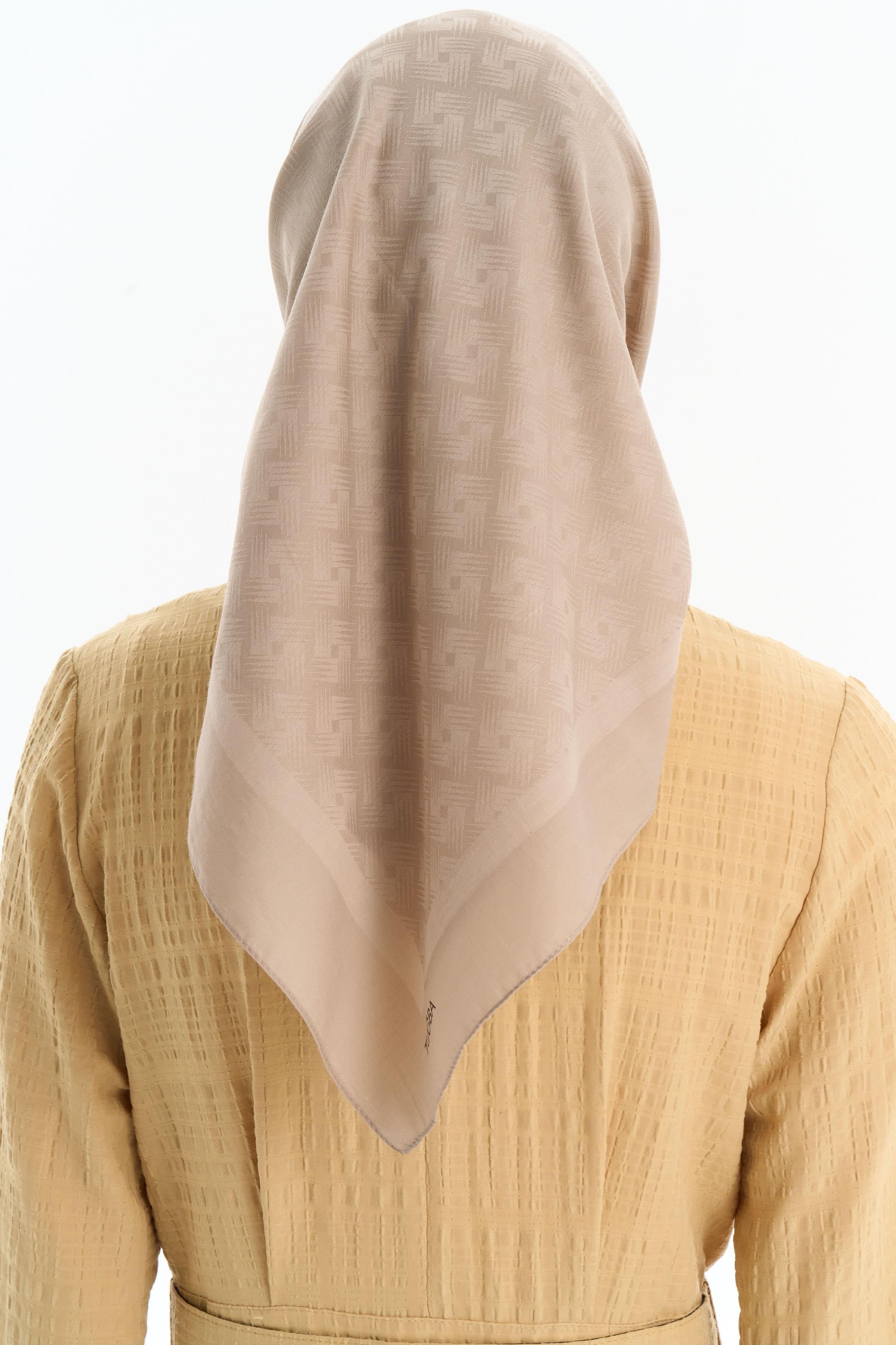 Geometrik Desen Pamuk Eşarp - Taş TUGBA