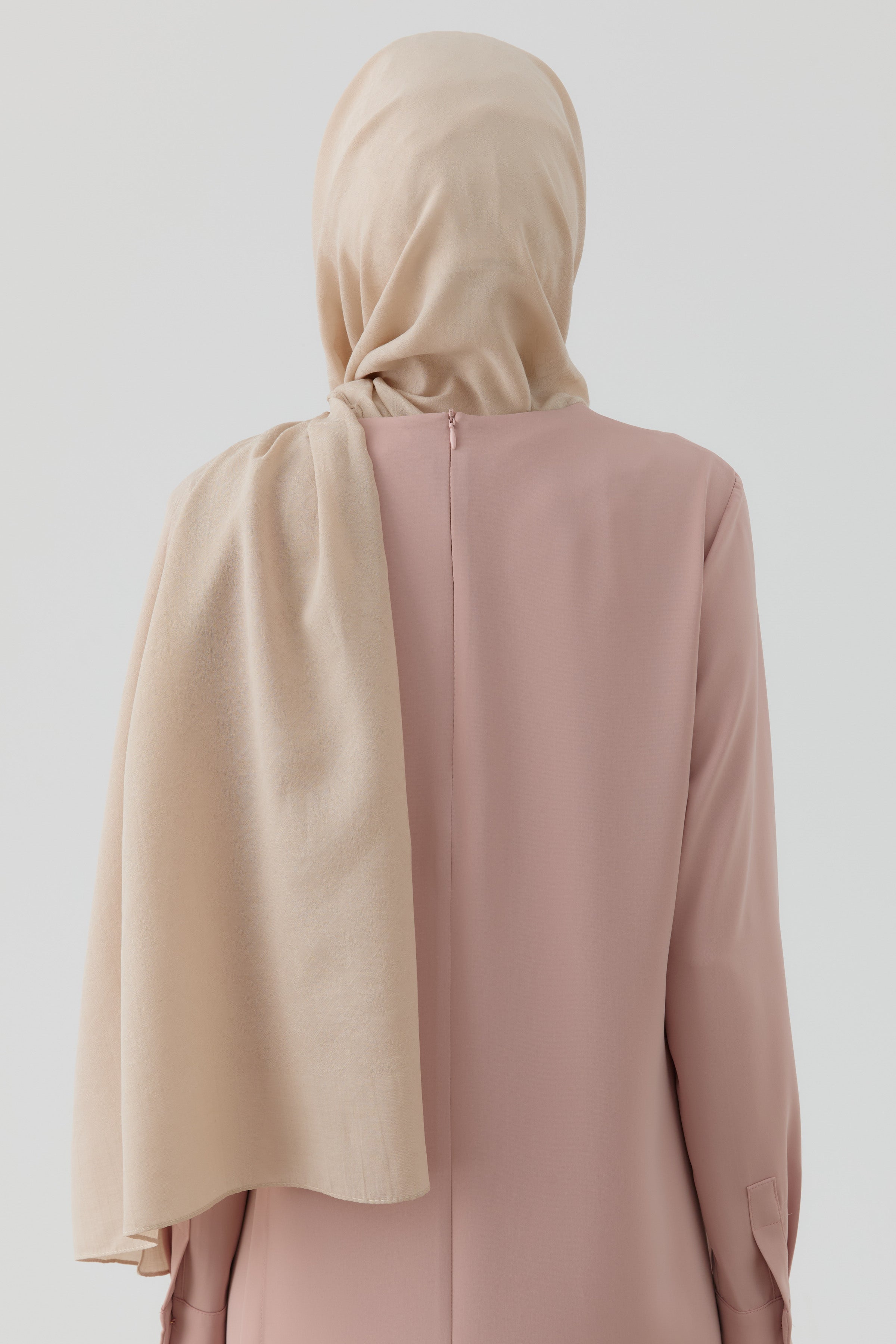 Geometrik Desen Pamuk Şal - Bej TUGBA