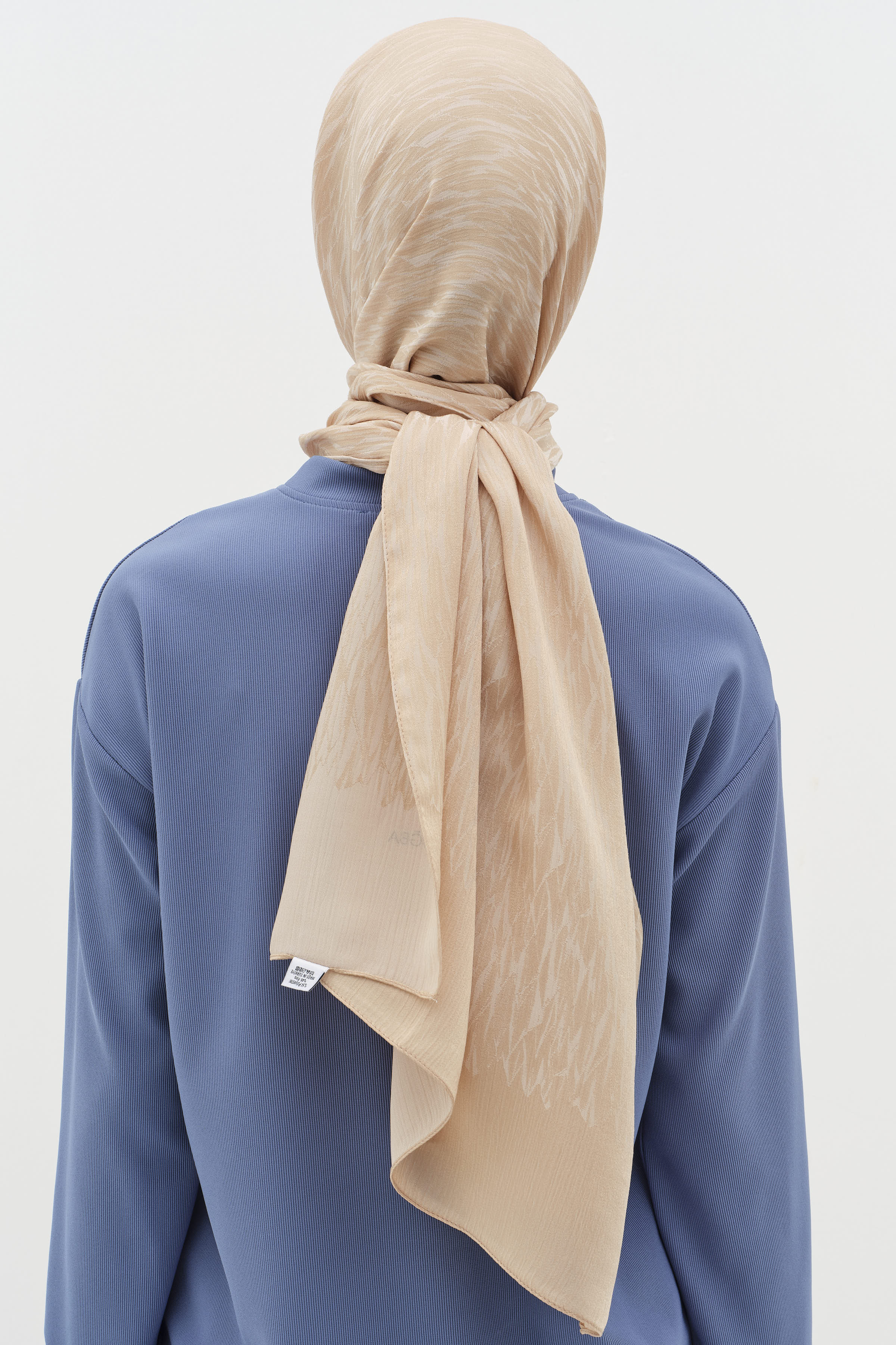 Karışık Desenli Floş Şal - Bej TUGBA