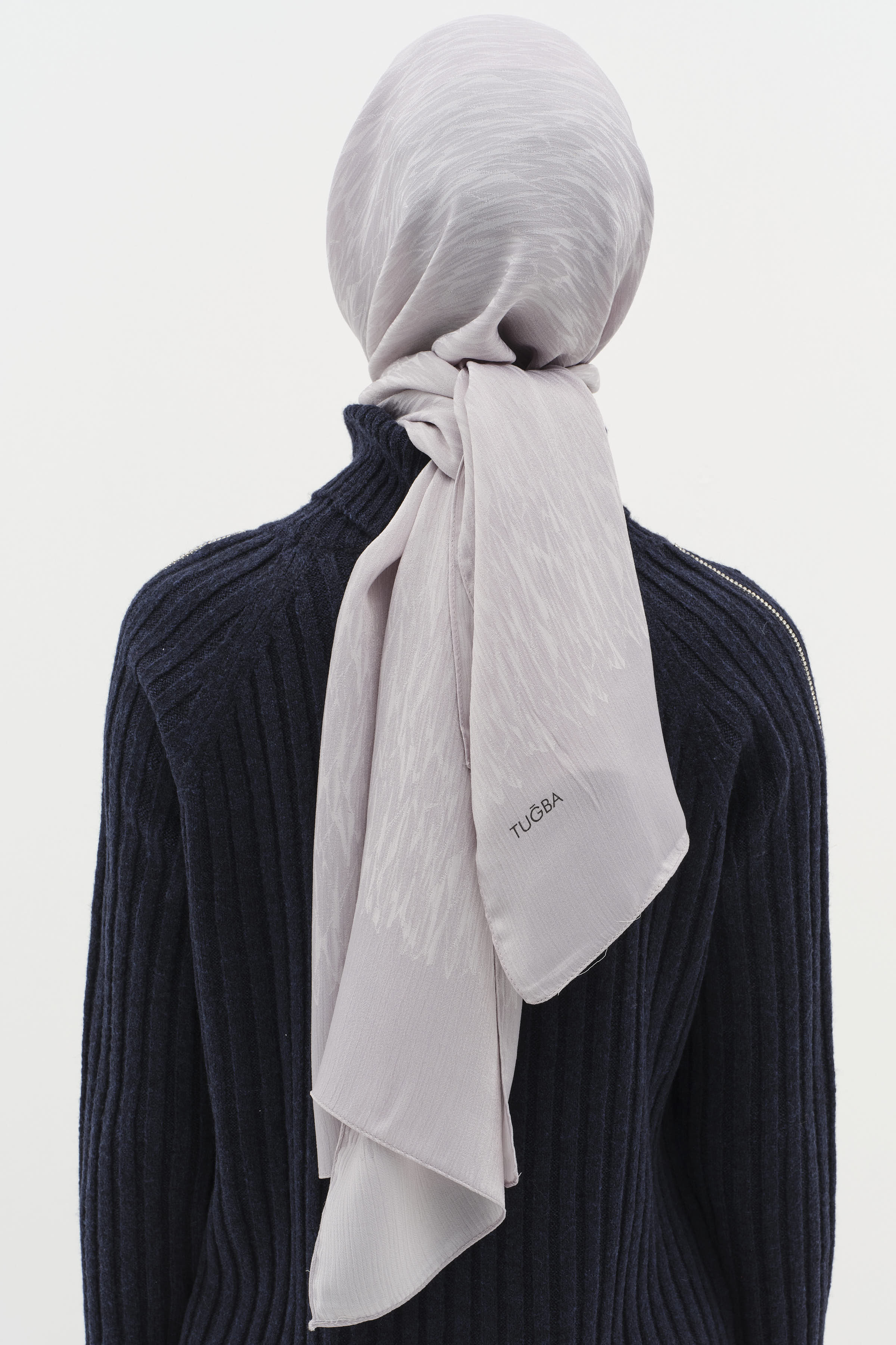 Karışık Desenli Floş Şal - Gümüş TUĞBA