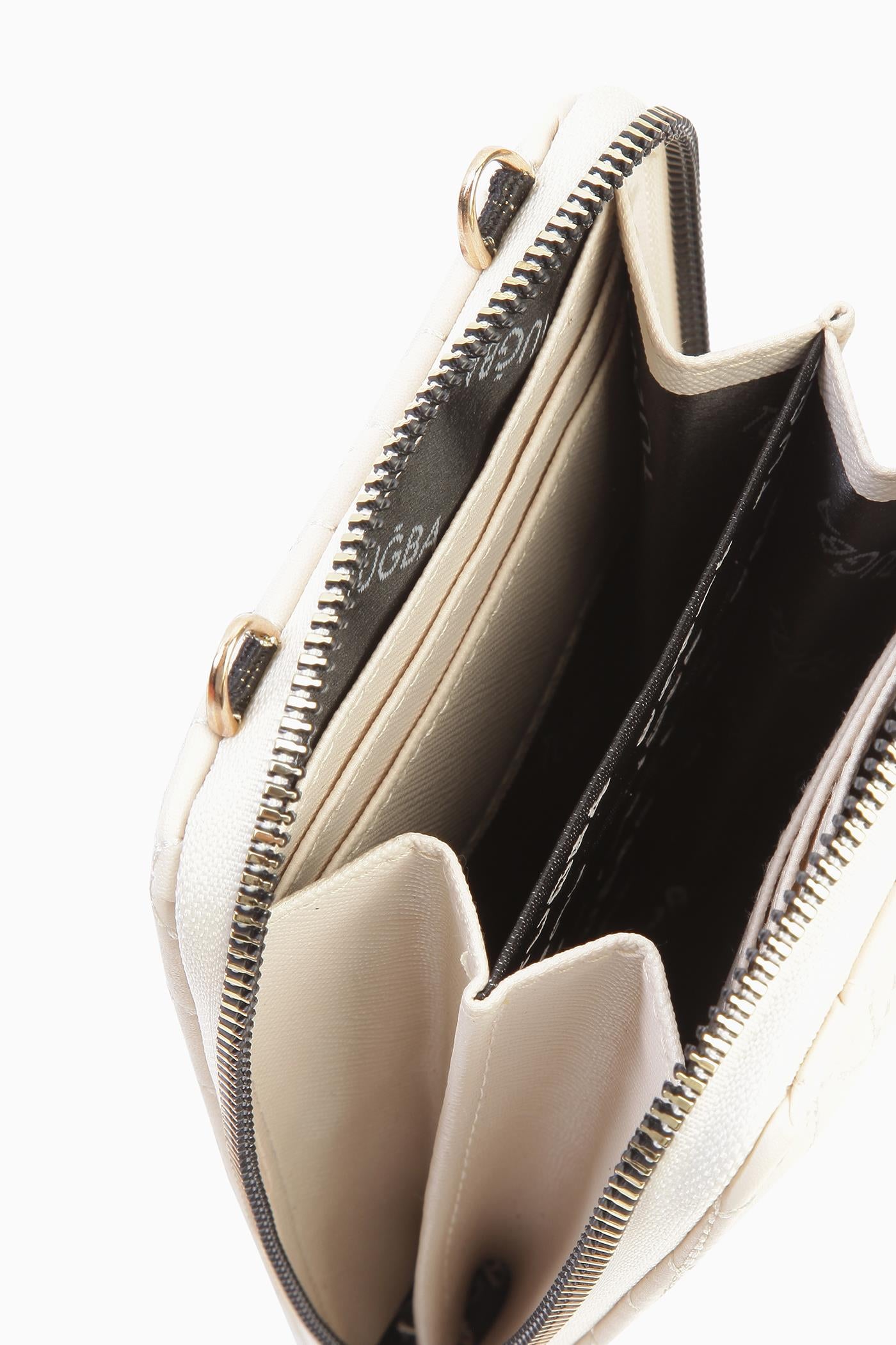 Kartlıklı Telefon Çantası - Bej TUGBA