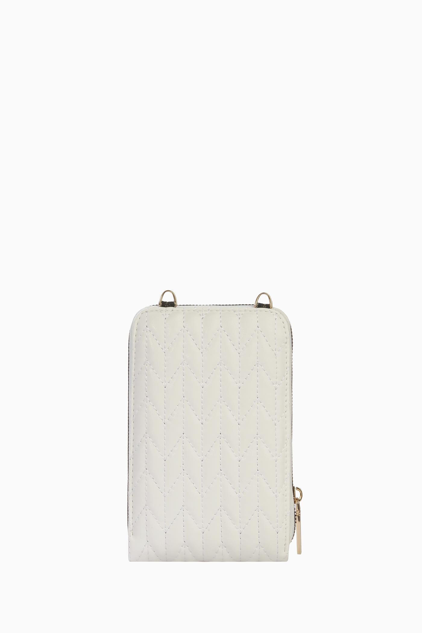 Kartlıklı Telefon Çantası - Beyaz TUGBA