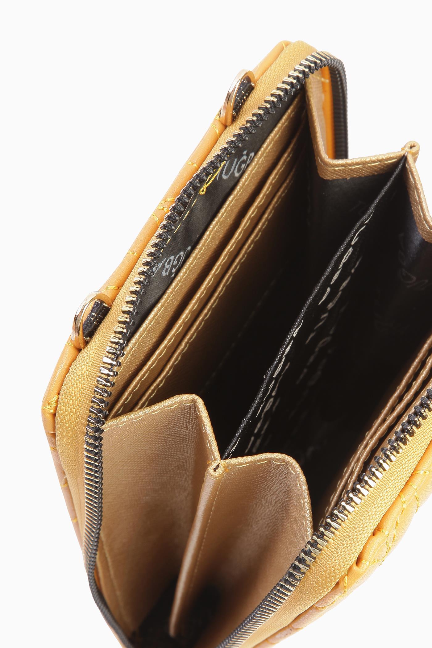 Kartlıklı Telefon Çantası - Hardal TUGBA