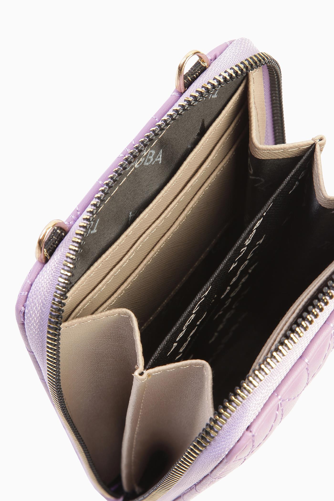 Kartlıklı Telefon Çantası - Lila TUGBA