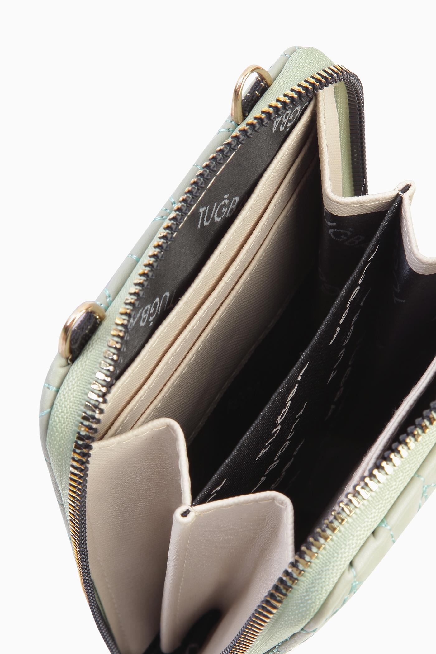 Kartlıklı Telefon Çantası - Mint TUGBA