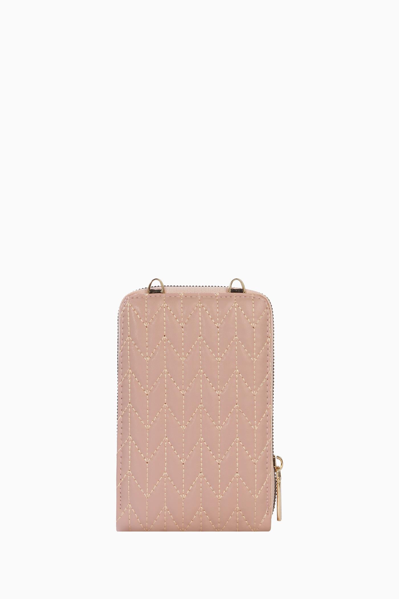 Kartlıklı Telefon Çantası - Pudra TUGBA