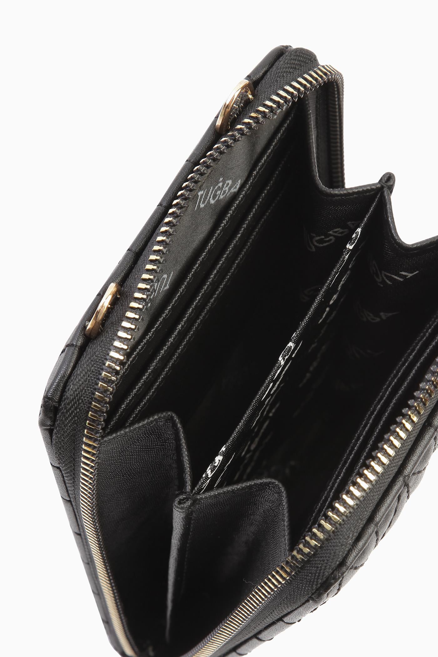 Kartlıklı Telefon Çantası - Siyah TUGBA