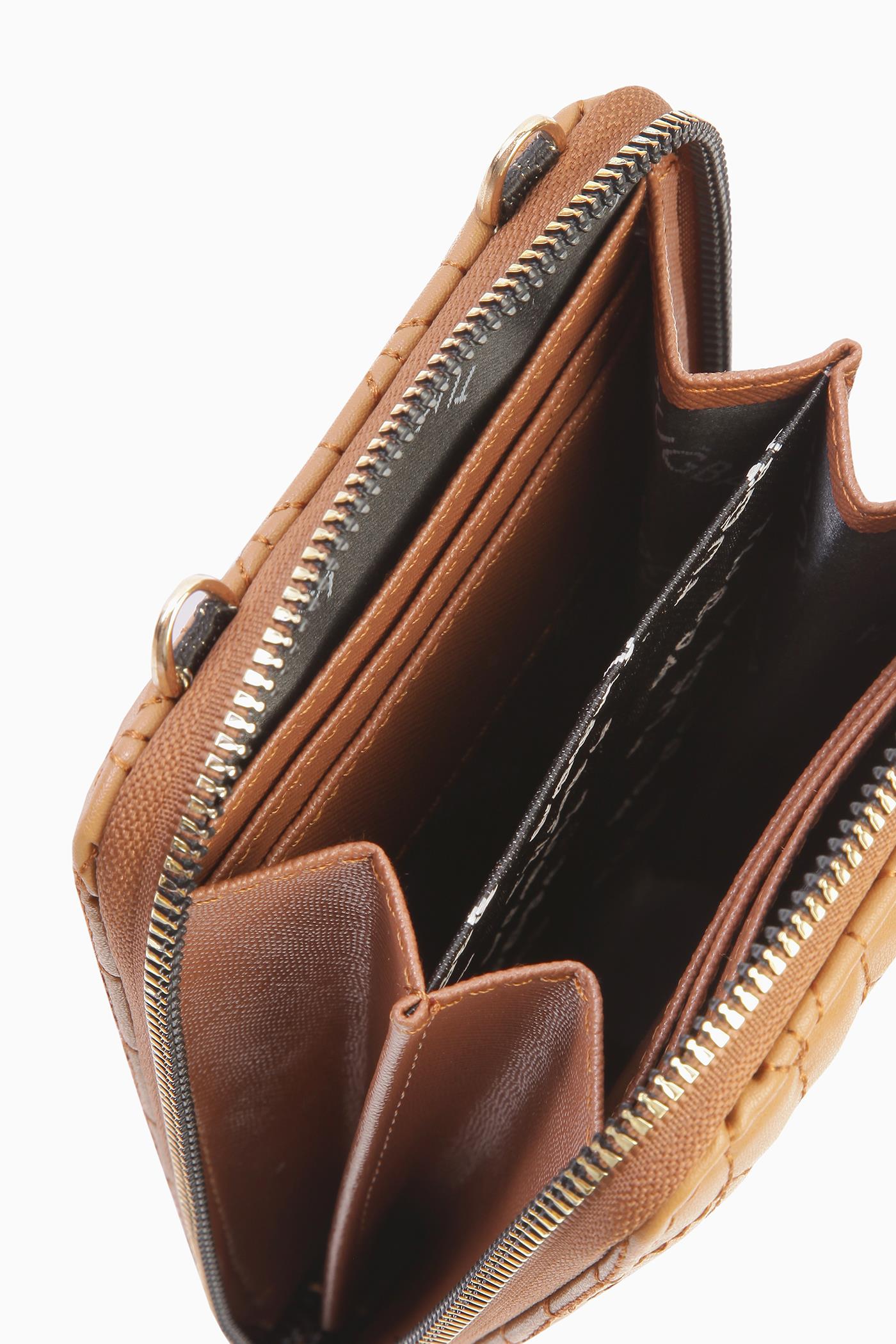 Kartlıklı Telefon Çantası - Taba TUGBA