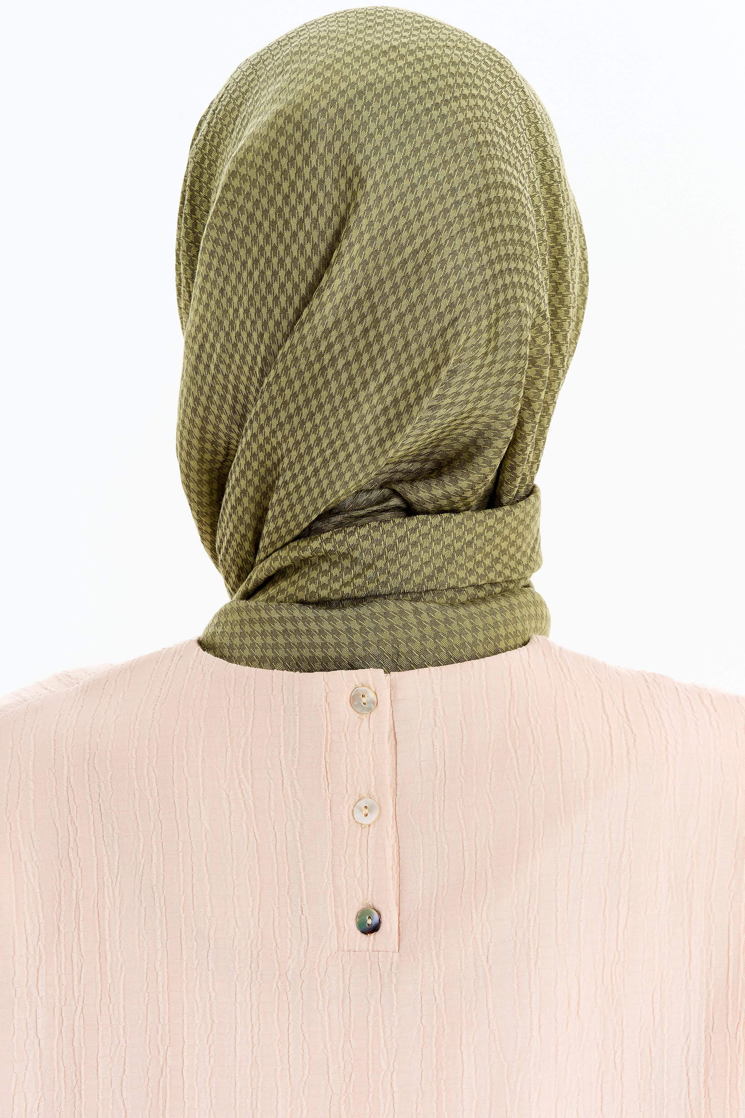 Kazayağı Desen Viskon Eşarp - Yeşil TUGBA