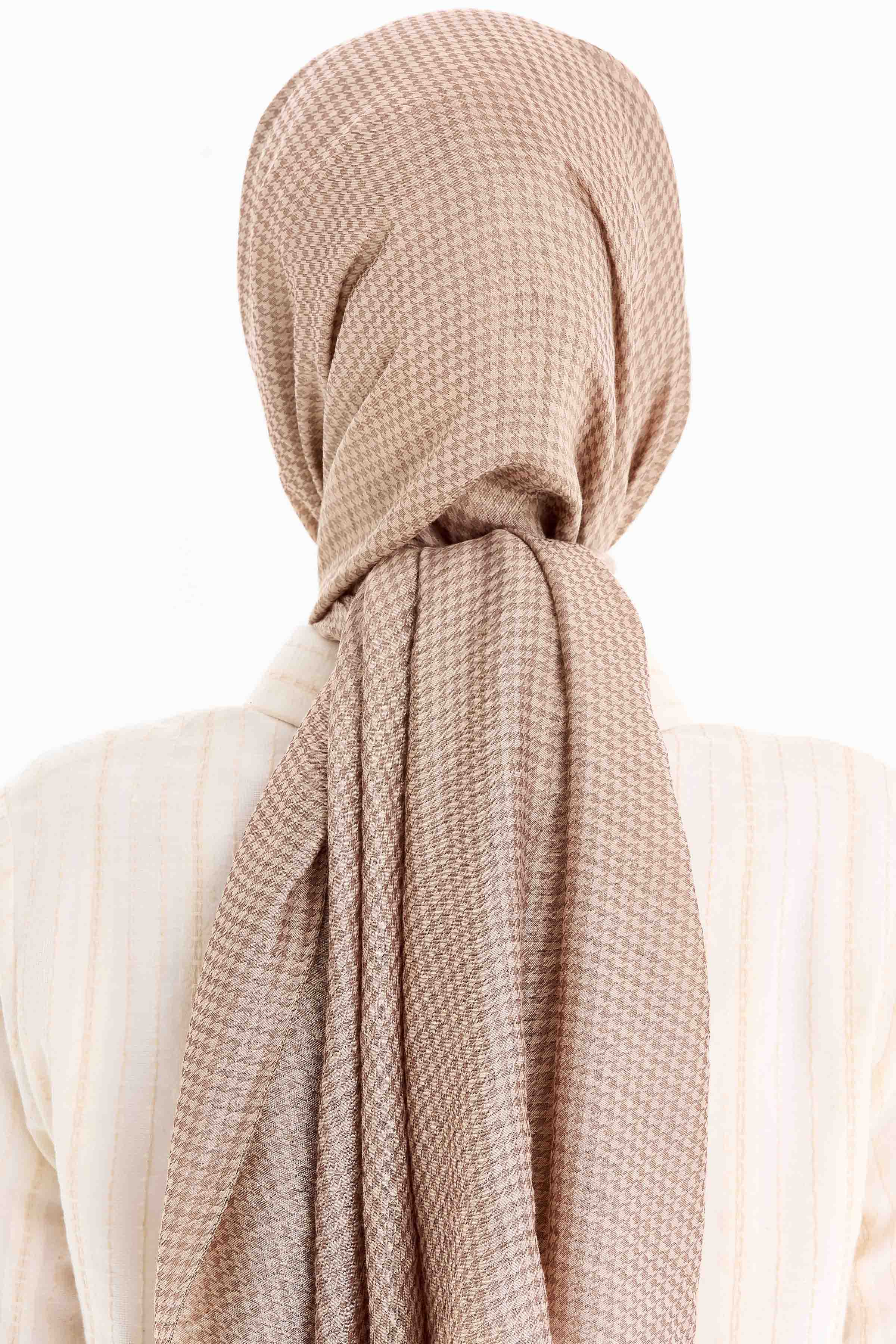 Kazayağı Desen Viskon Şal - Bej TUGBA