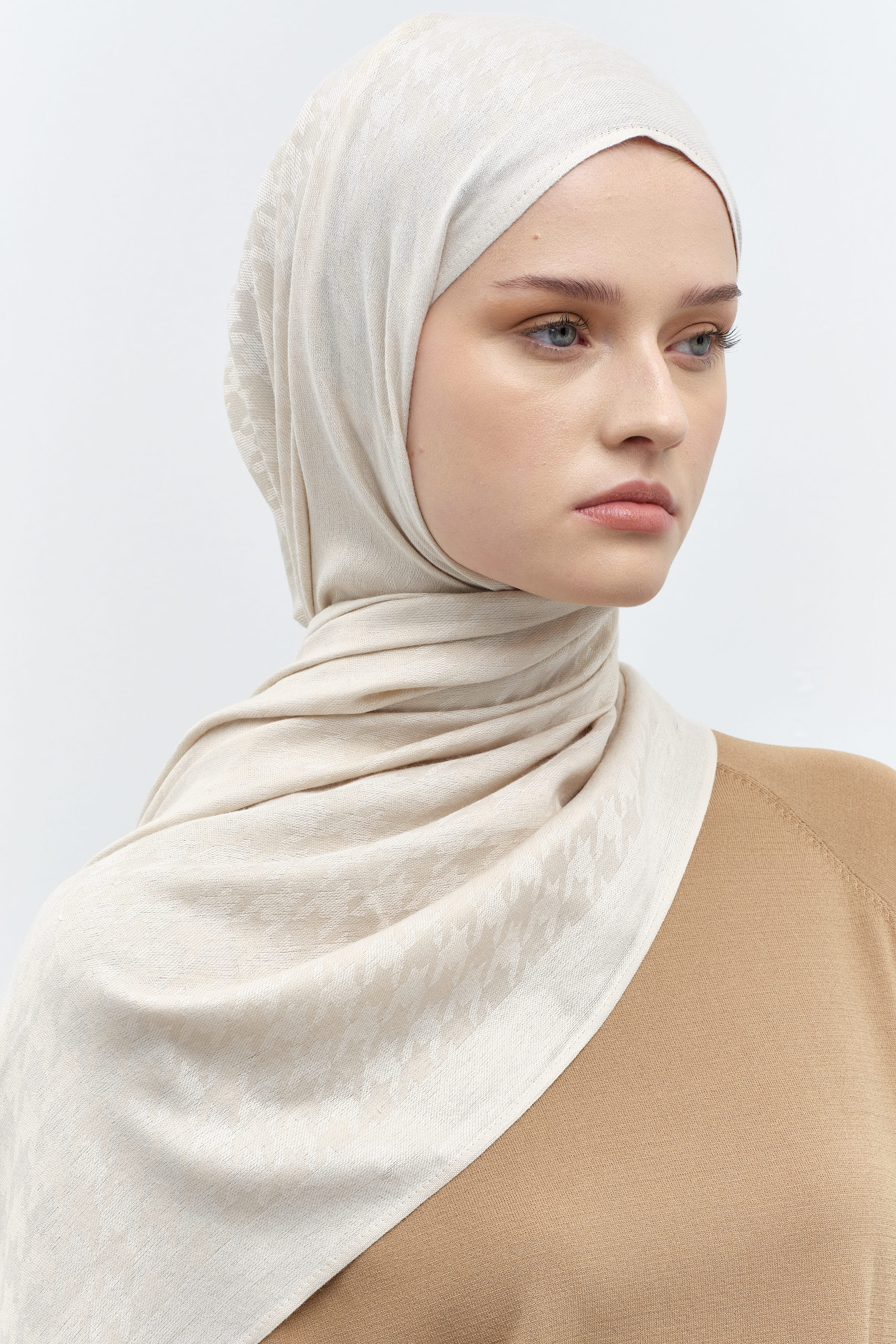 Kazayağı Desen Viskon Şal - Taş TUGBA