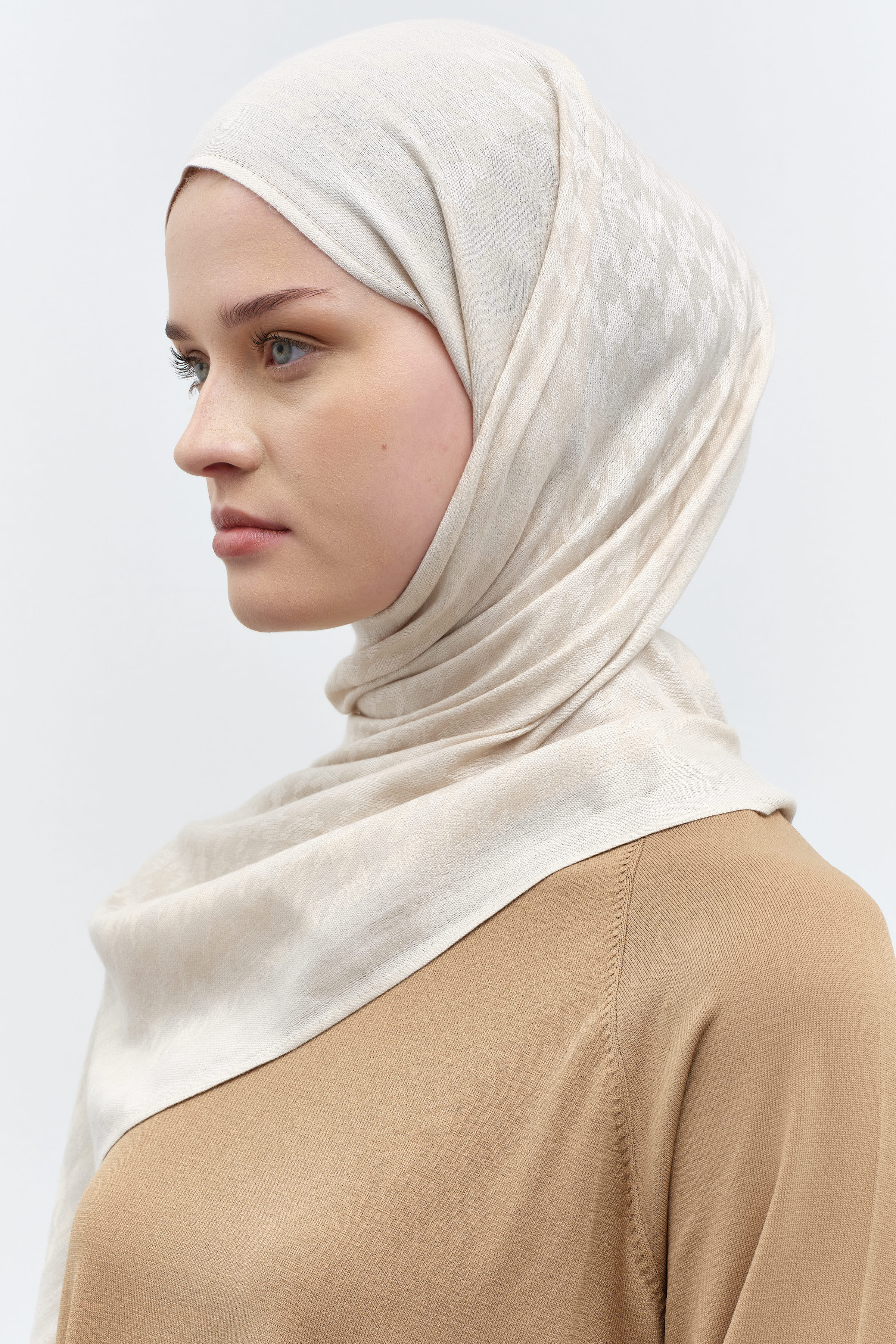 Kazayağı Desen Viskon Şal - Taş TUGBA