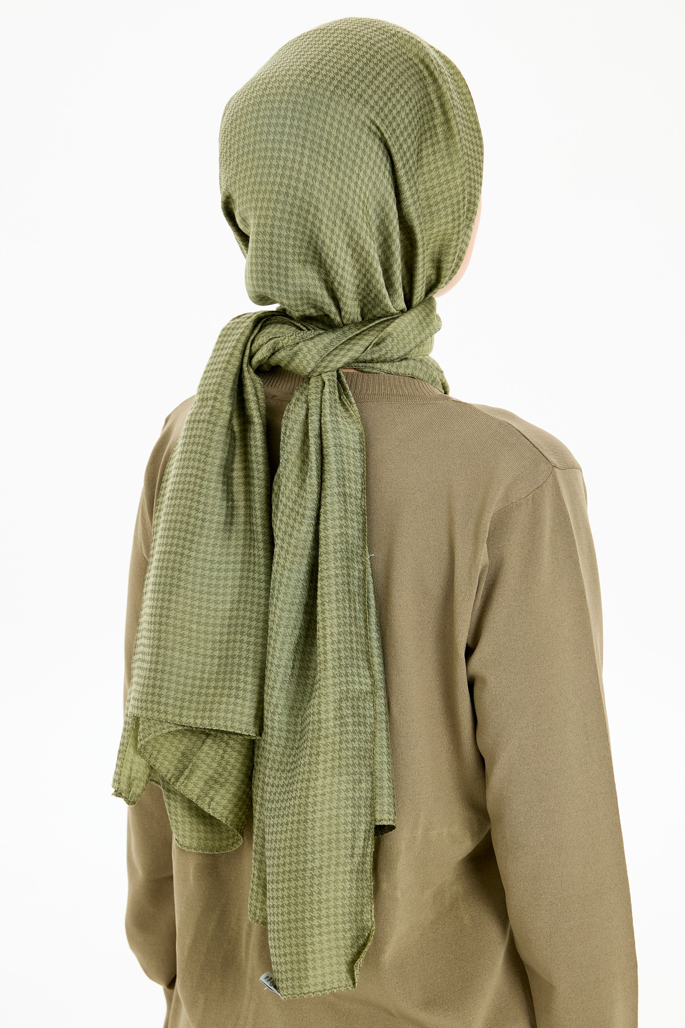 Kazayağı Desen Viskon Şal - Yeşil TUGBA