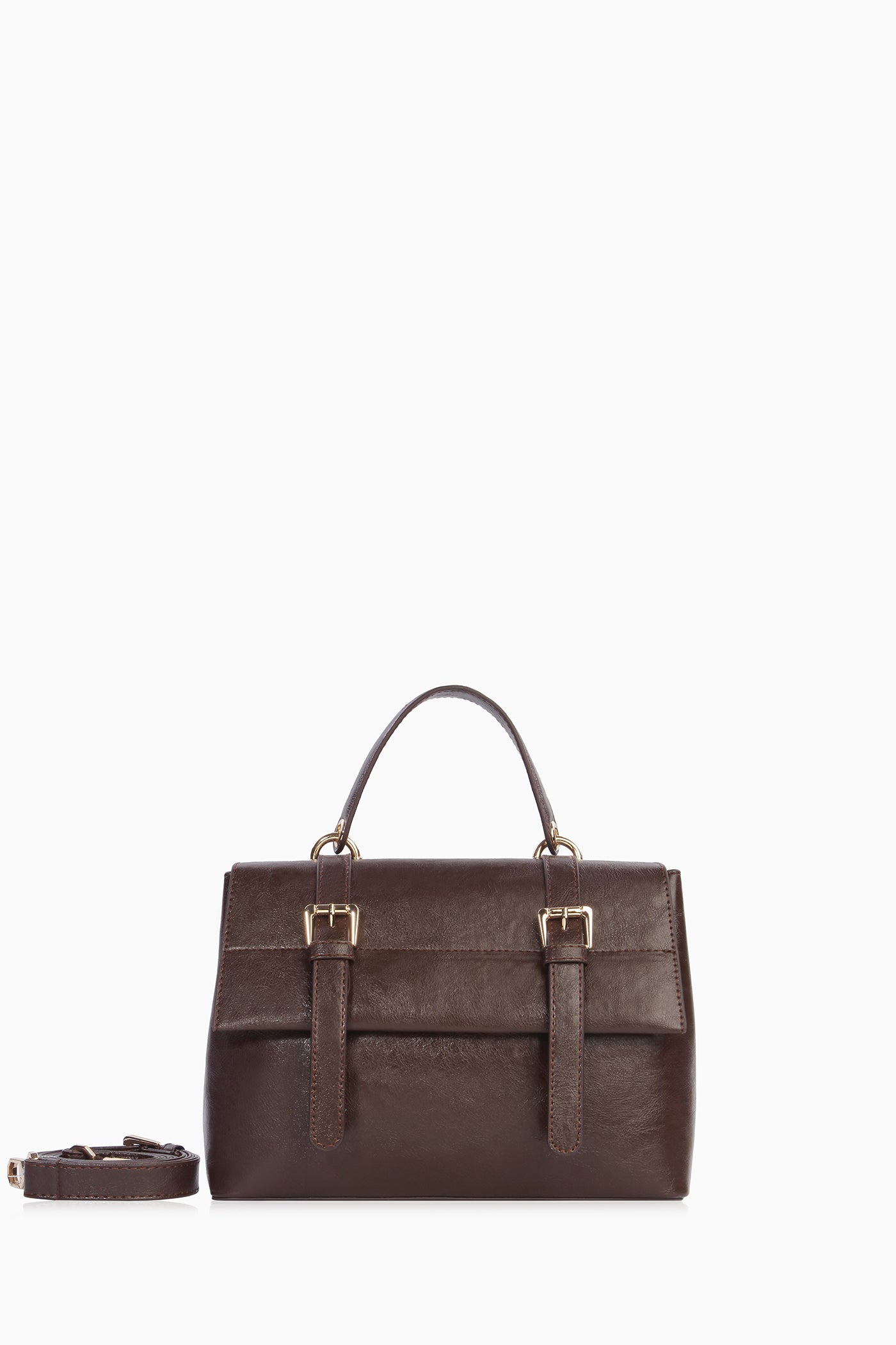 Kemer Detaylı Çanta - Acı Kahve TUGBA