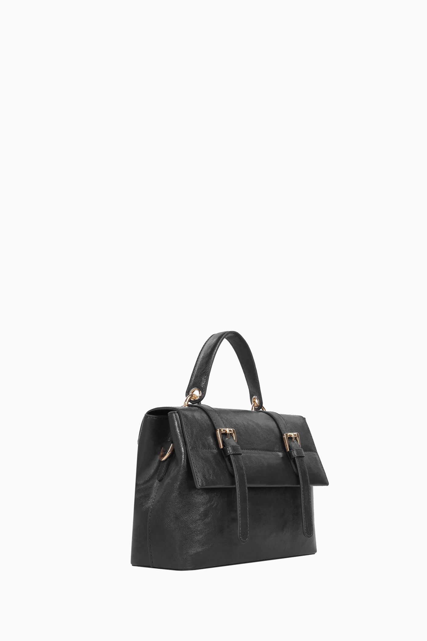 Kemer Detaylı Çanta - Siyah TUGBA