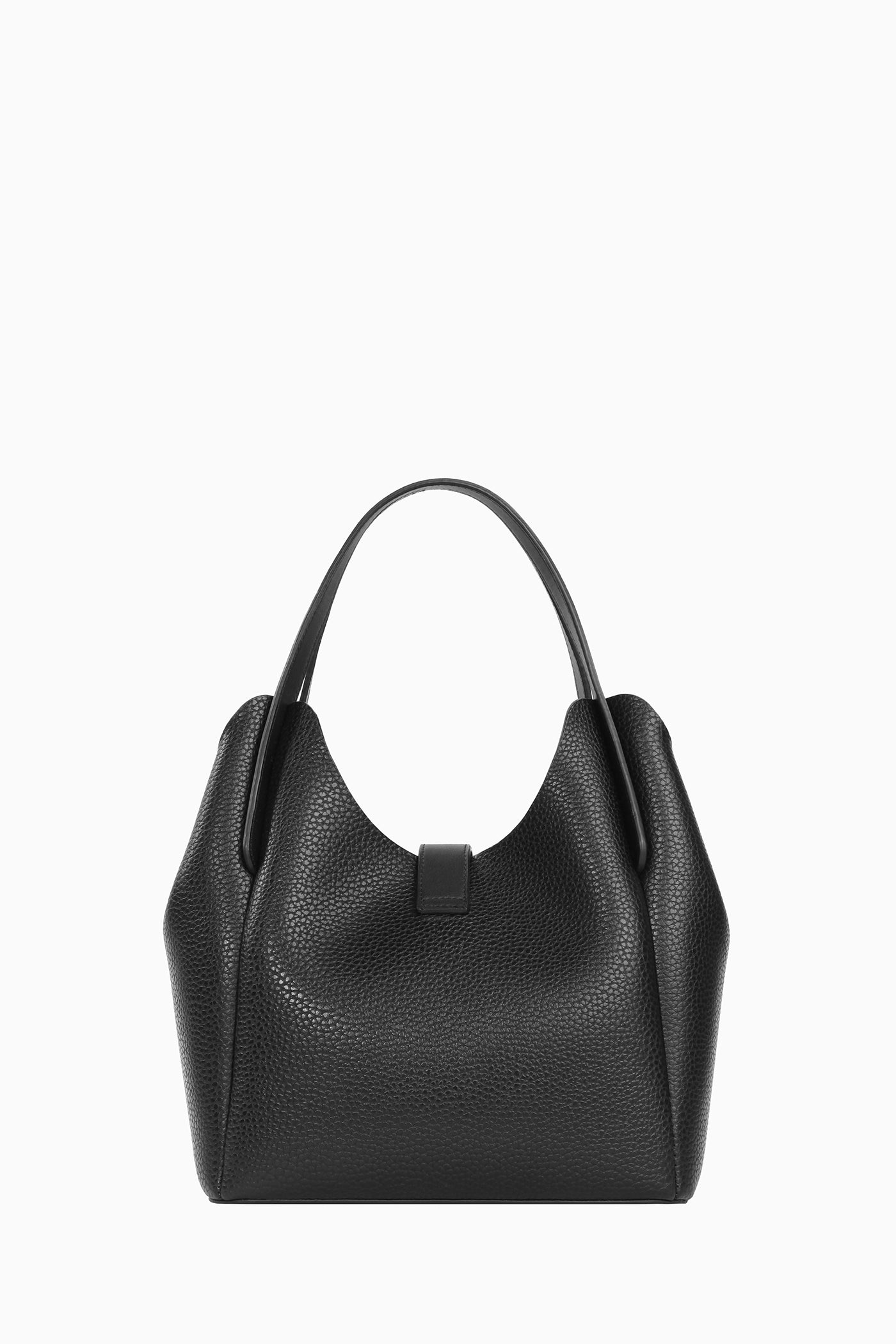 Kemer Tokalı Kol Çantası - Siyah TUGBA