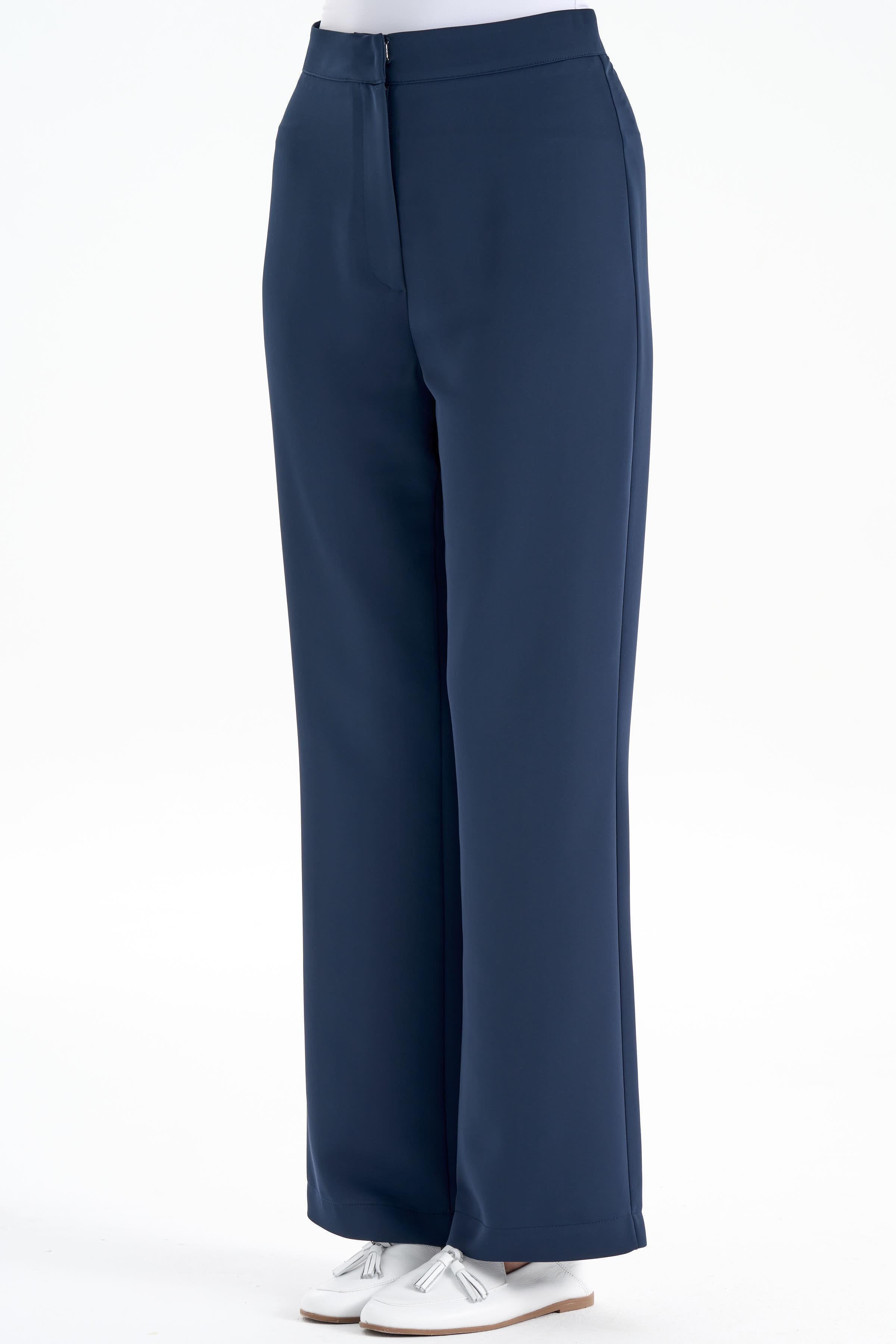 Kemerli Ceket Pantolon Takım - Lacivert TUGBA