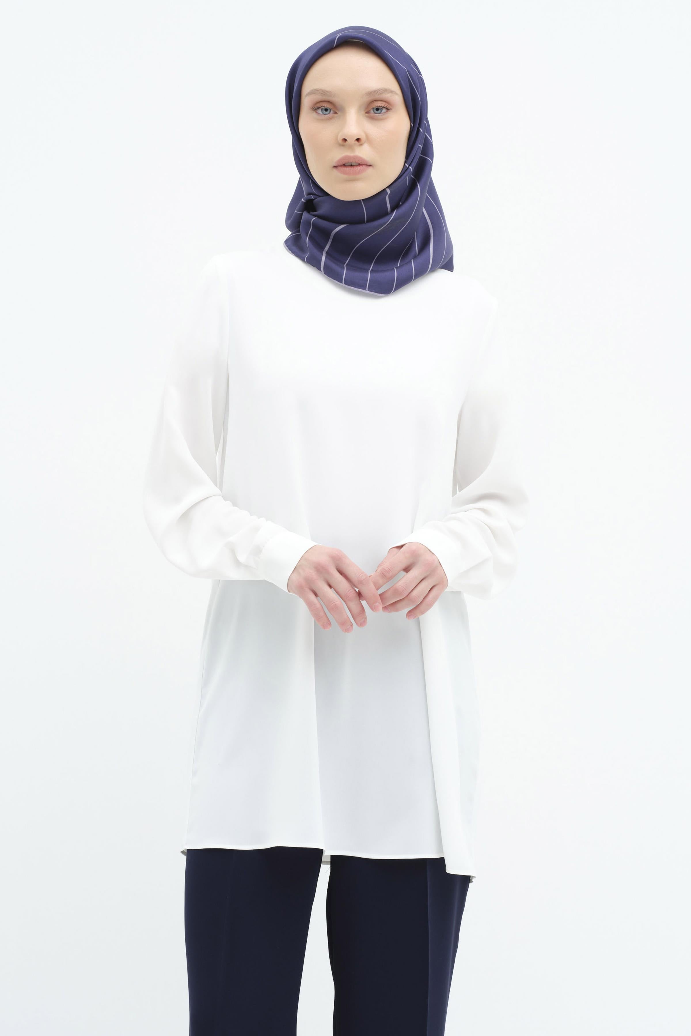 Kemerli Detaylı Üçlü Takım - Lacivert TUGBA